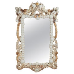 Large Shell Encrusted Grotto Style Wall Mirror