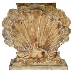 Large Shell Form Hollywood Regency Console Table