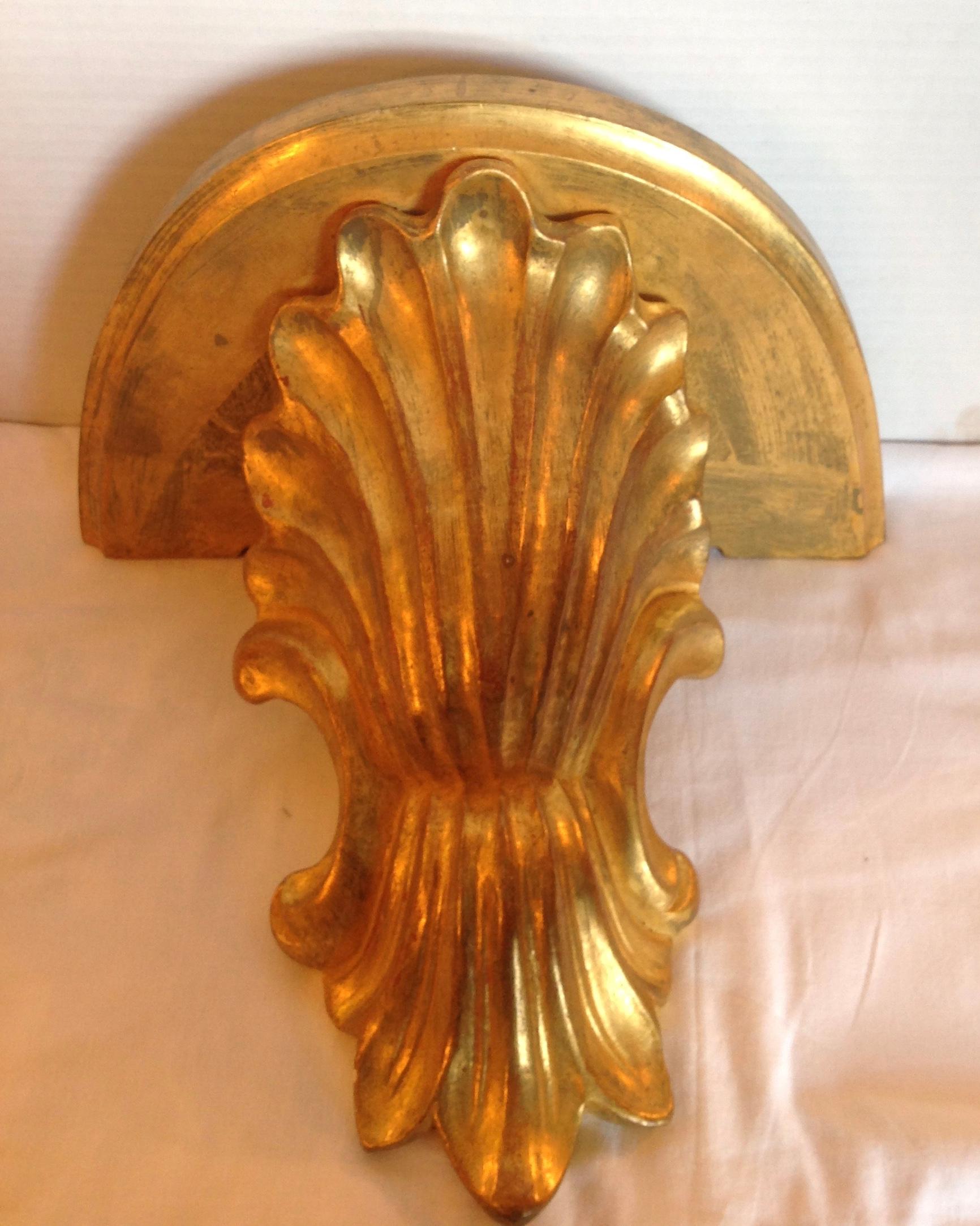 Large Shell Form Wall Brackets, Pair 5