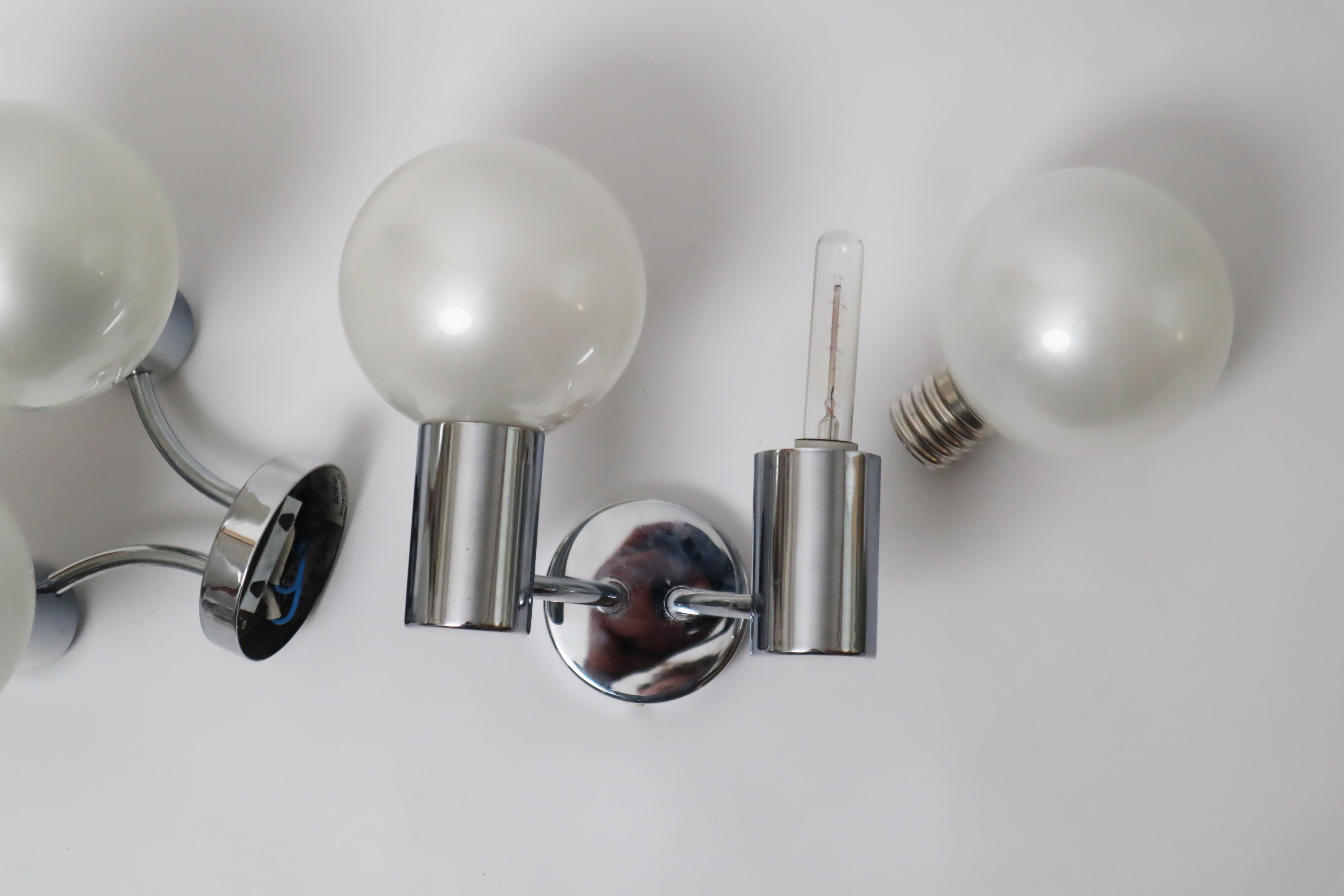 Large Shiny Pearl Set of 2 Wall Lights by Motoko Ishii, Germany 1970s For Sale 9