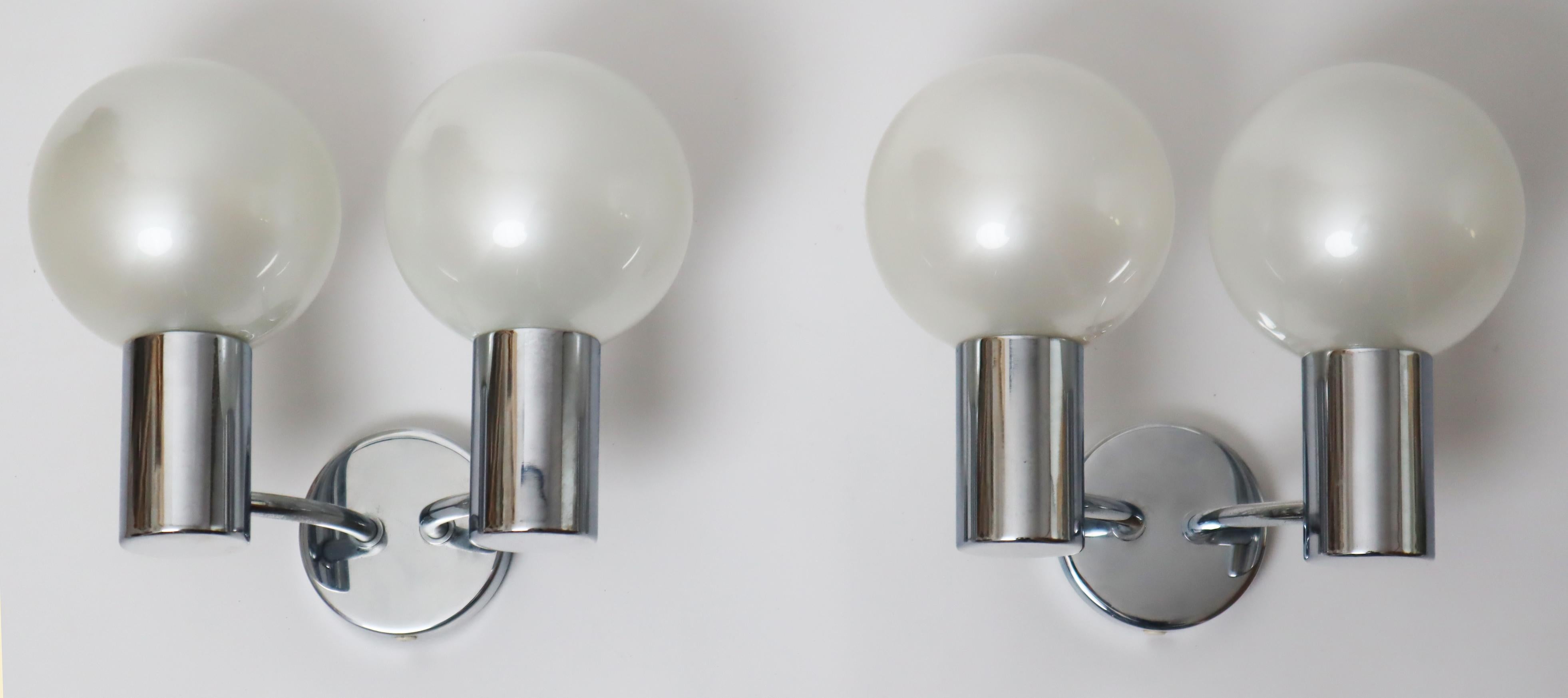 Large Shiny Pearl Set of 2 Wall Lights by Motoko Ishii, Germany 1970s For Sale 1