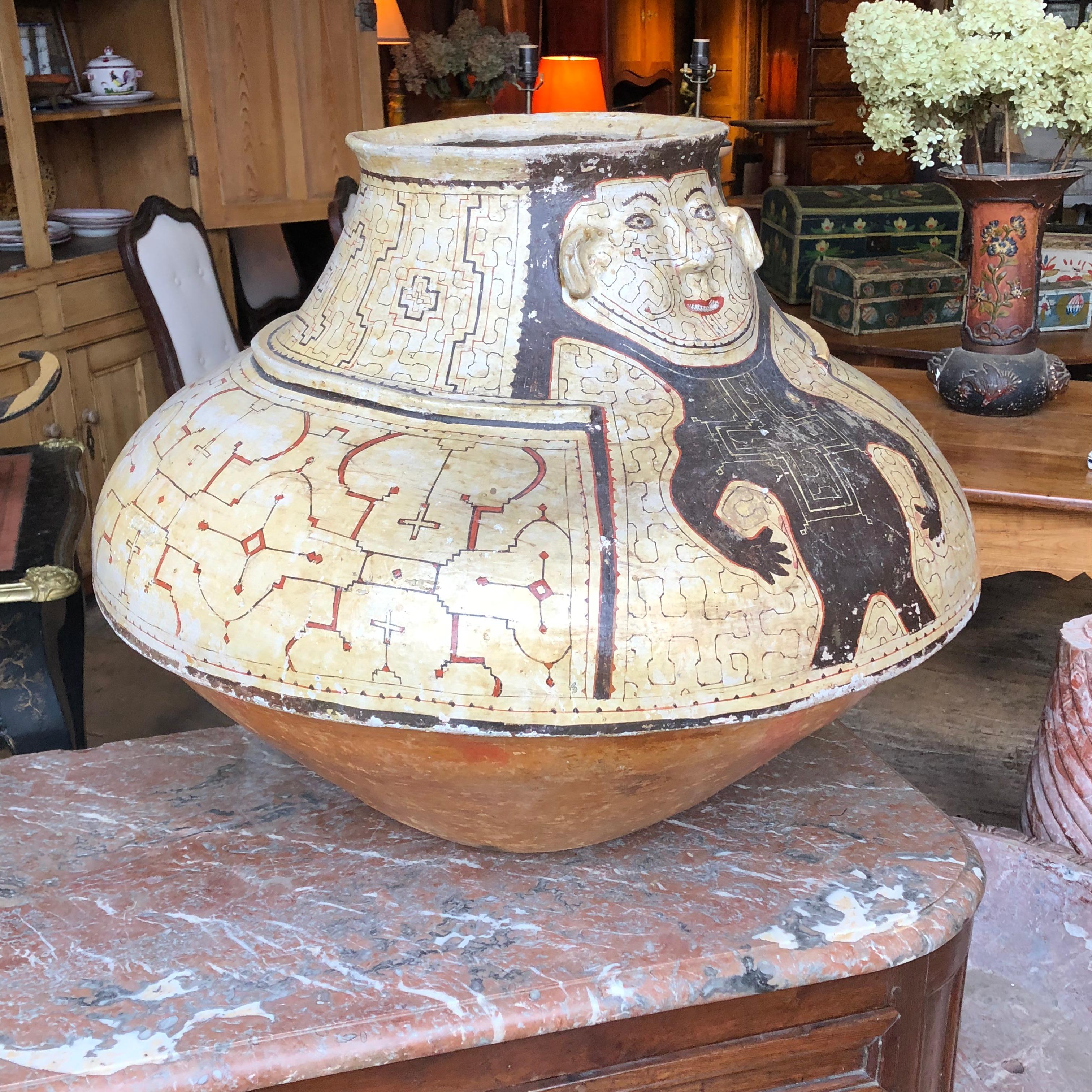 Folk Art Large Shipibo-Conibo Pot, Amazon, circa 1950