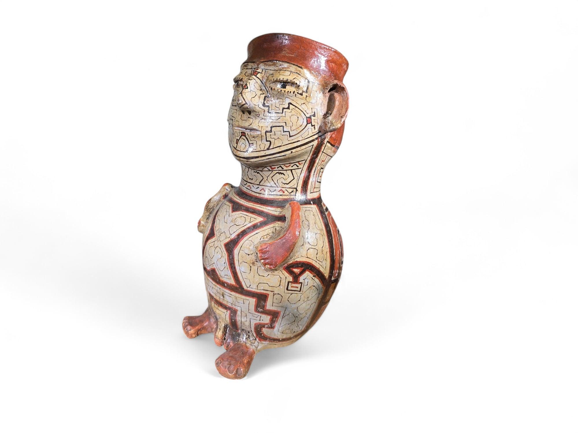 Grande vaso Shipibo in argilla peruviana - Inizio del XX secolo in vendita 6