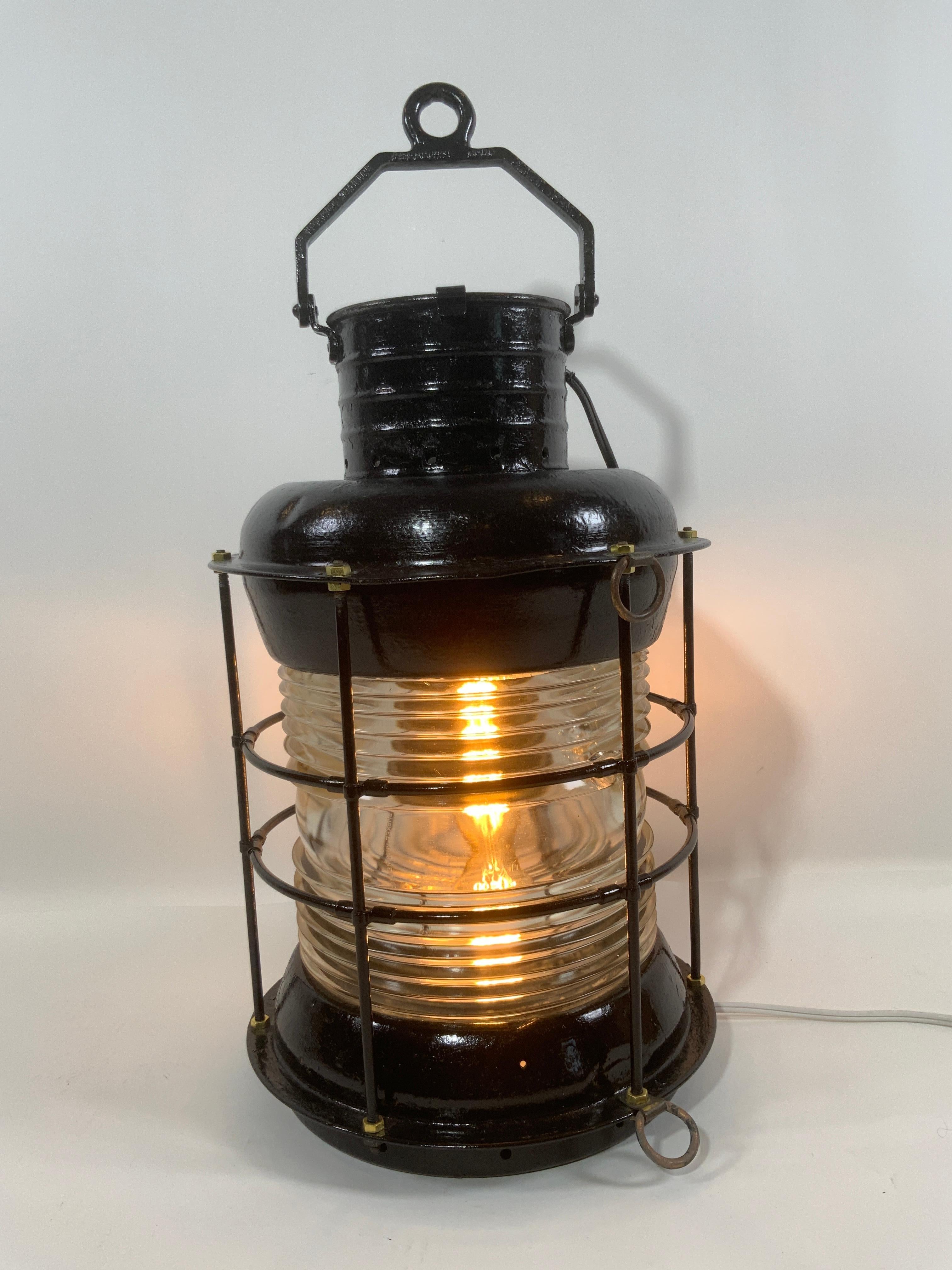 North American Large Ships Anchor Lantern 6549 For Sale