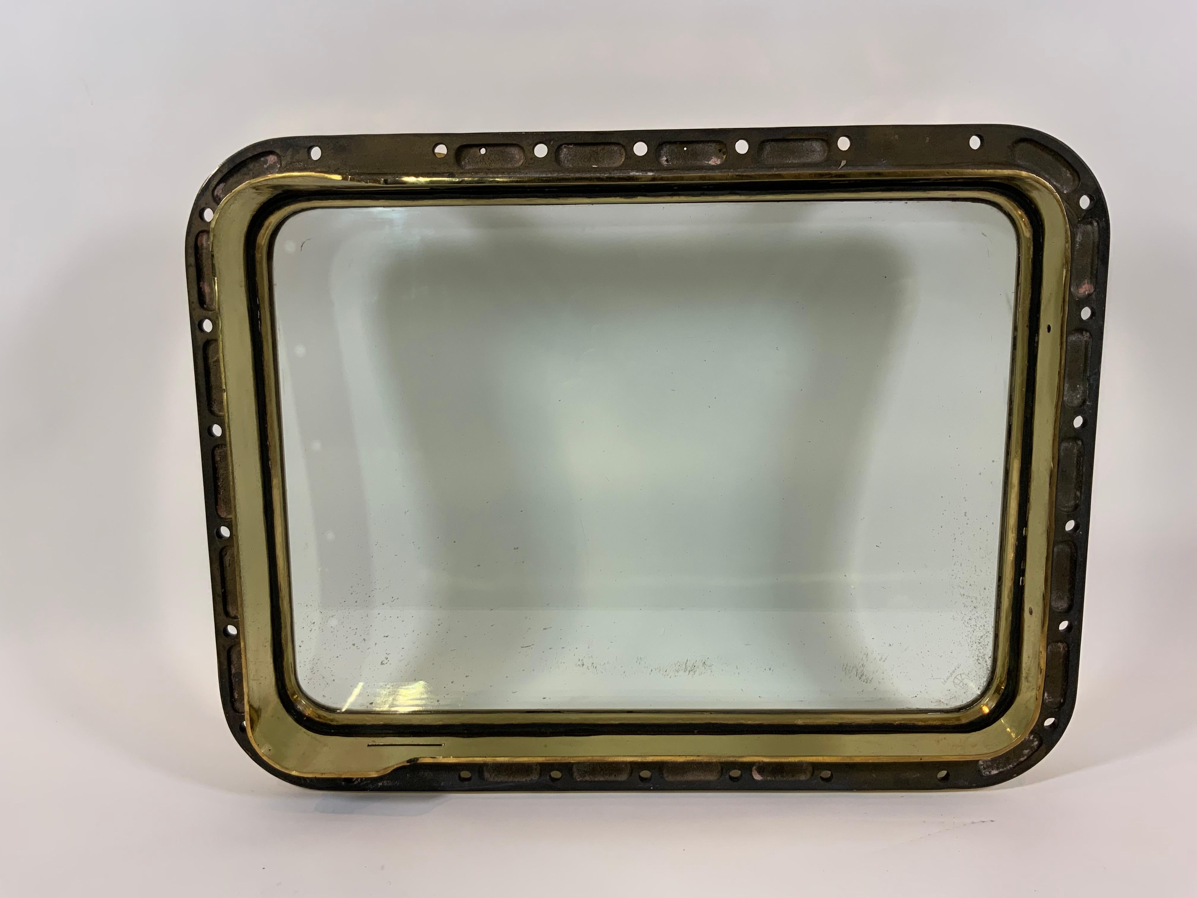 Large Ships Porthole of Solid Brass For Sale 4