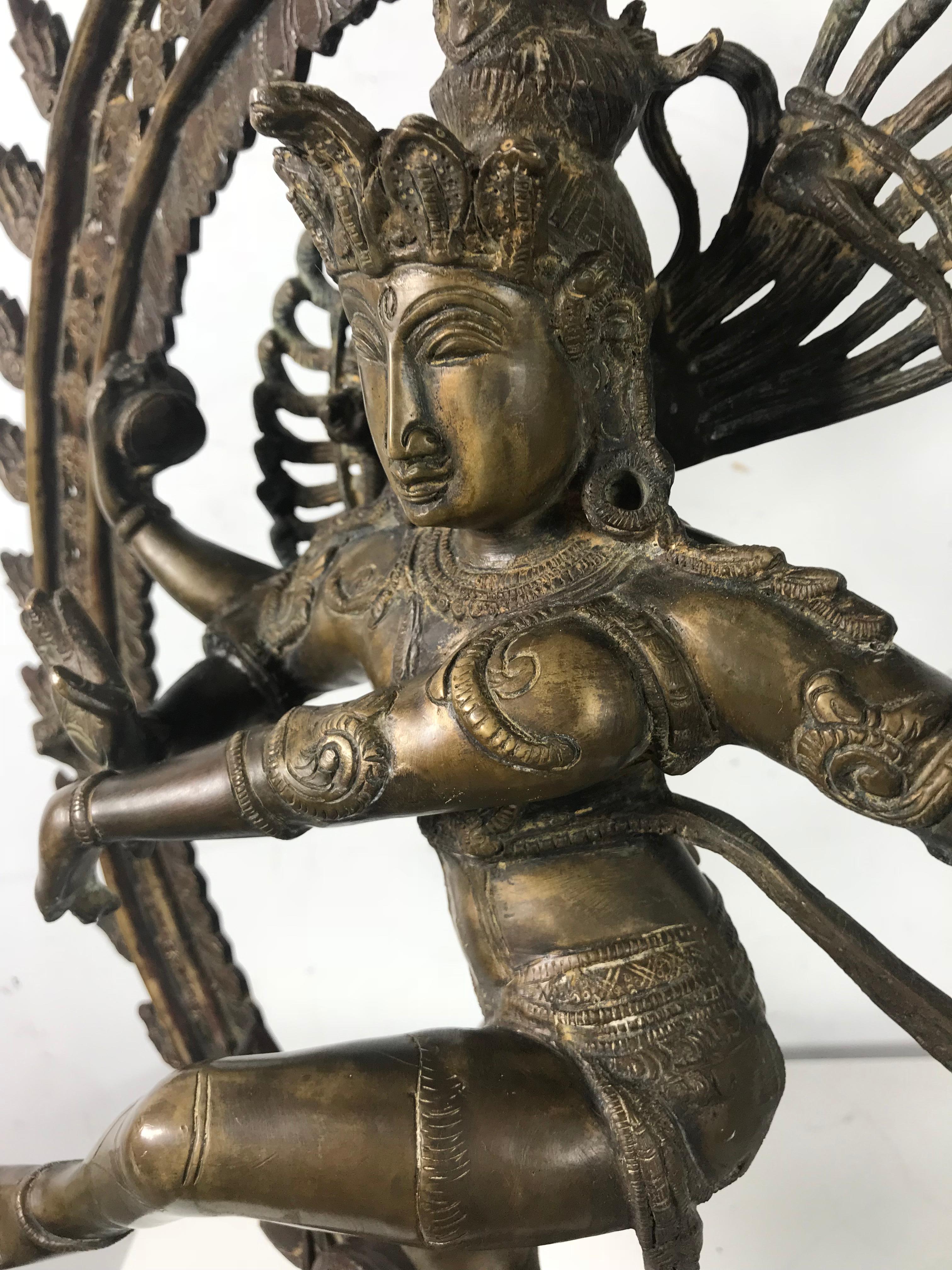 Shiva the Hindu god of destruction is also known as Nataraja, the Lord of Dancers (In Sanskrit Nata means dance and raja means Lord). The visual image of Nataraja achieved canonical form in the bronzes cast under the Chola dynasty in the tenth