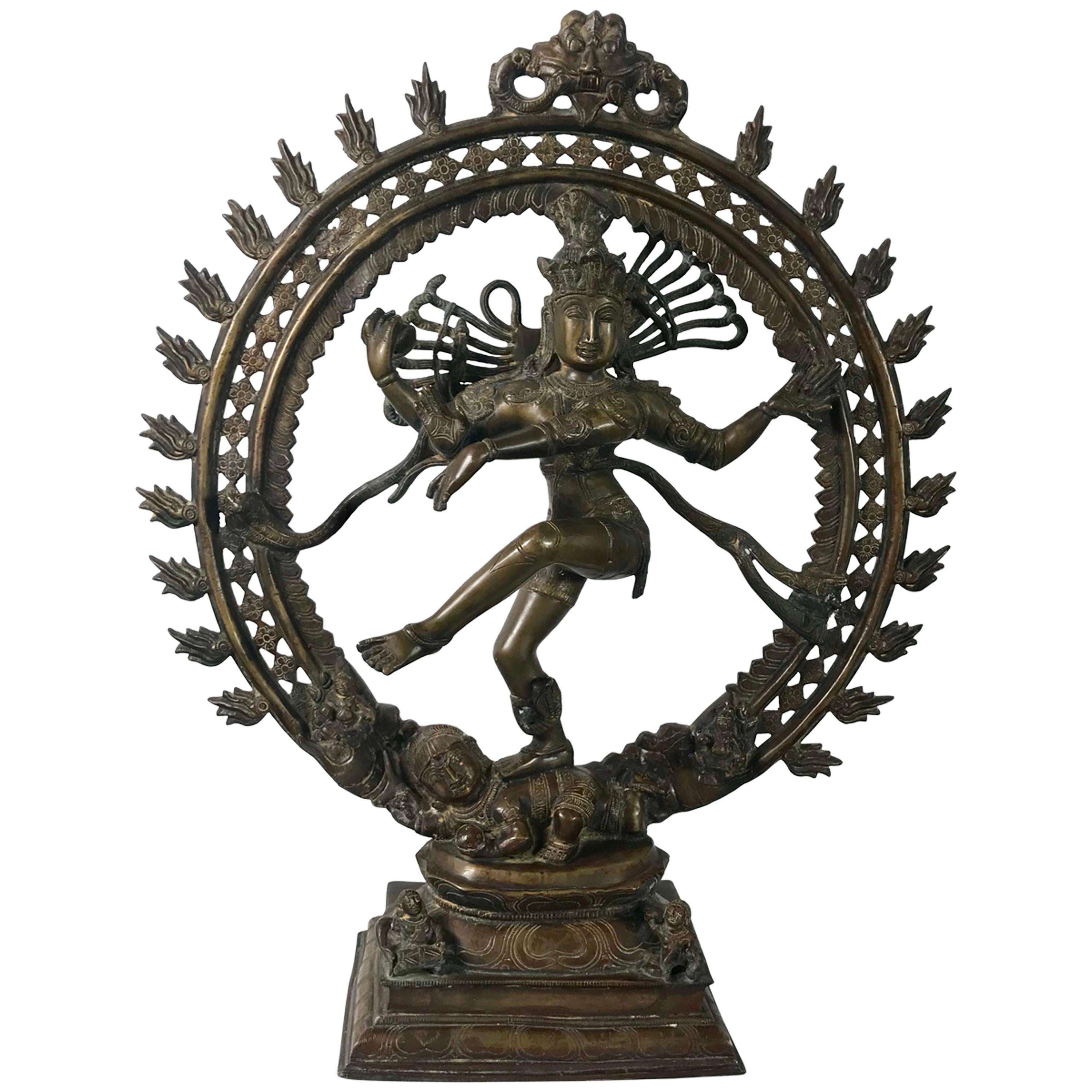 Large Shiva Hindu Bronze Sculpture
