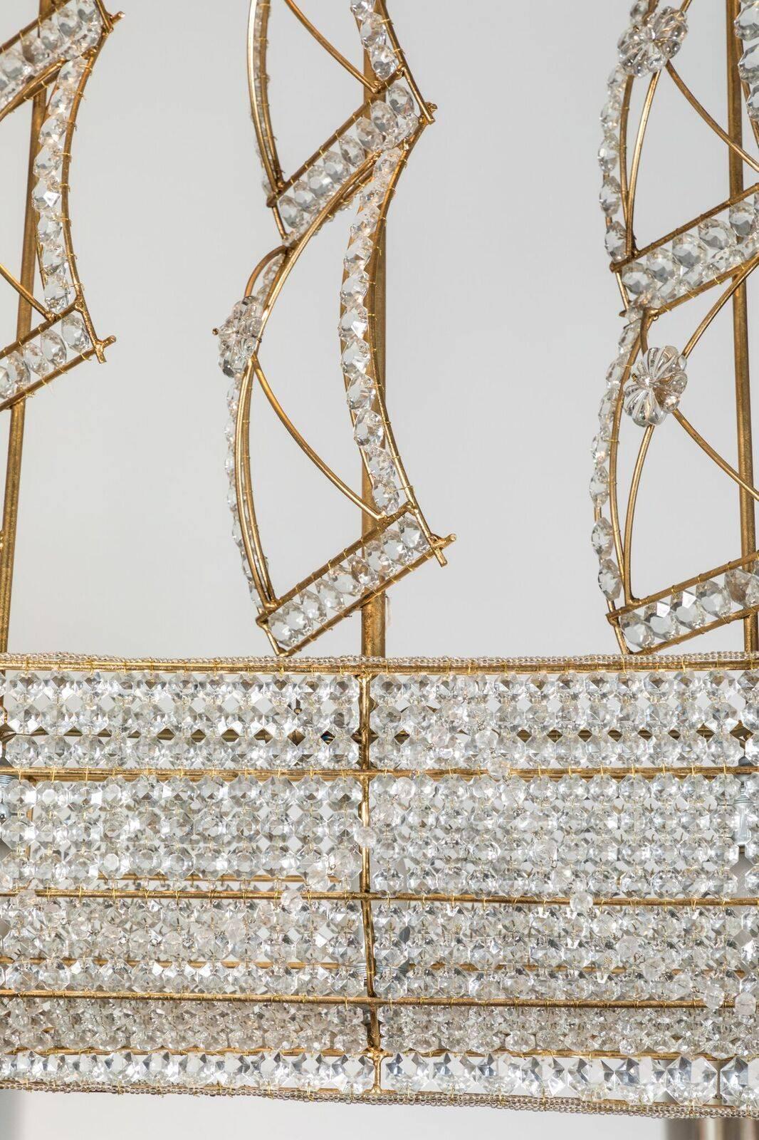 Bronze Large, Sicilian, Crystal Galleon Chandelier