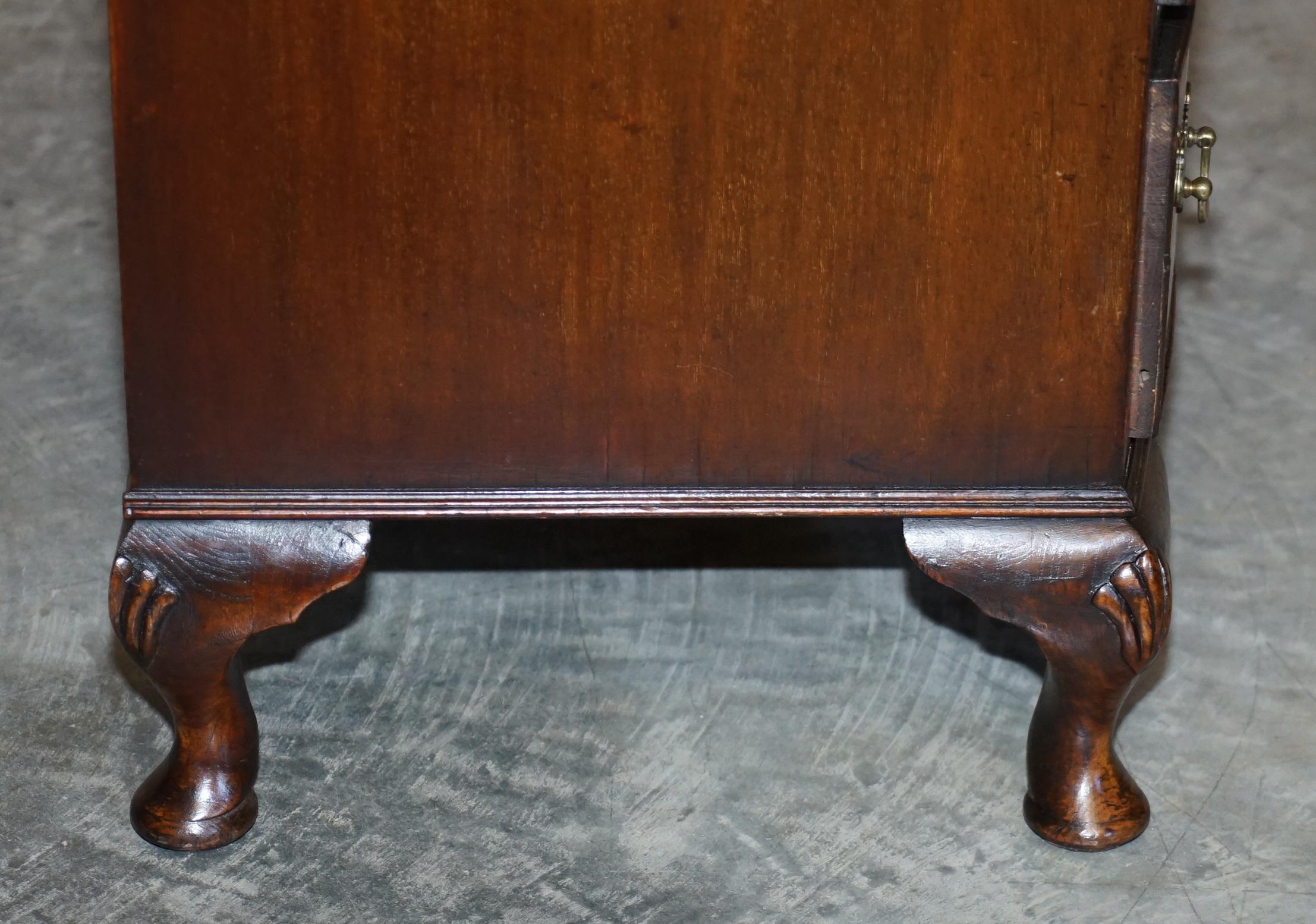 Large Side Table Sized Bow Fronted Chest of Drawers Made in the Georgian Manner 2