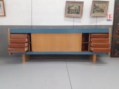 Large Sideboard in Ash and Formica circa 1950