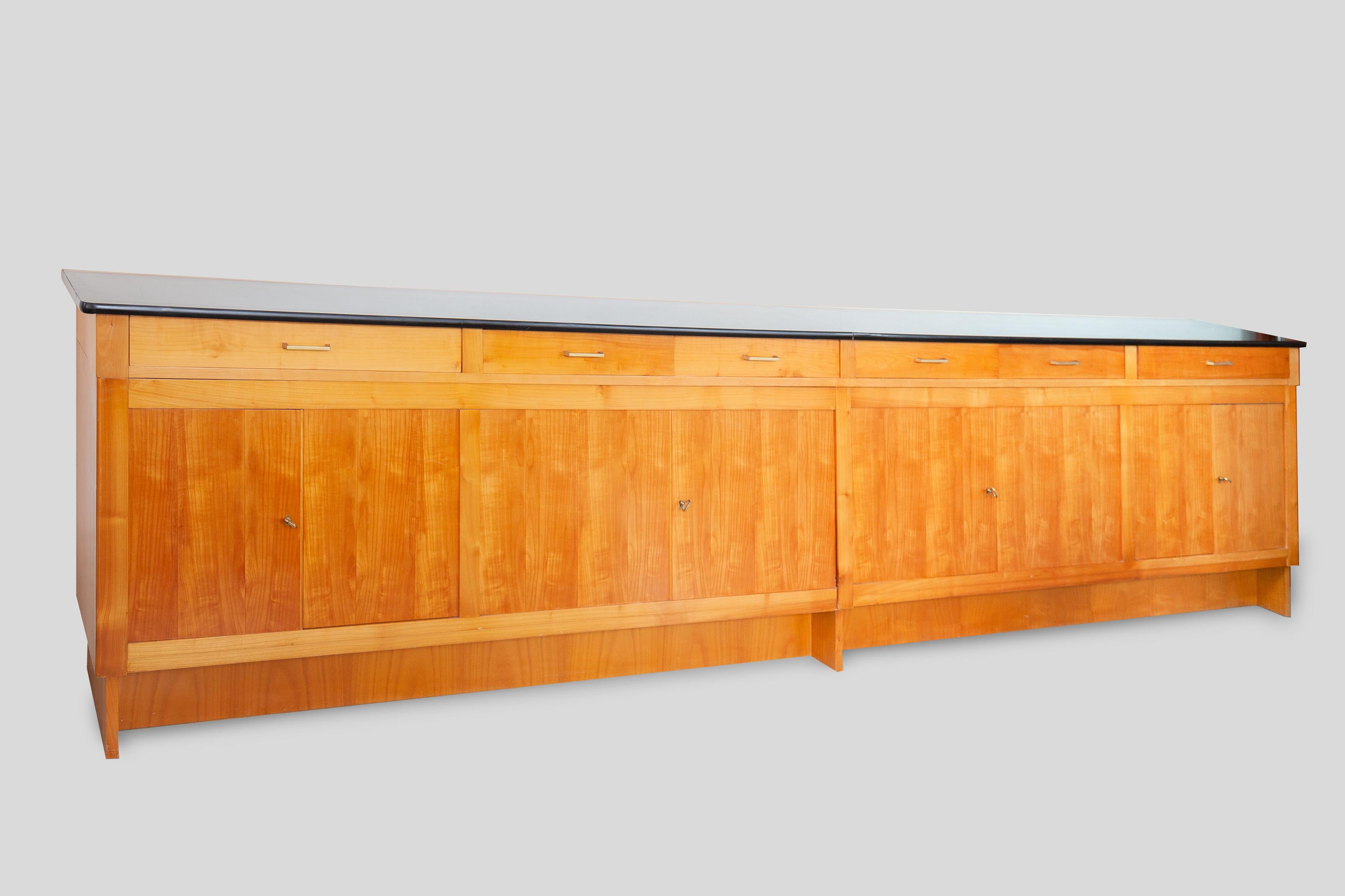 Mid-Century Modern Large Sideboard in Ash Wood, 1960s For Sale