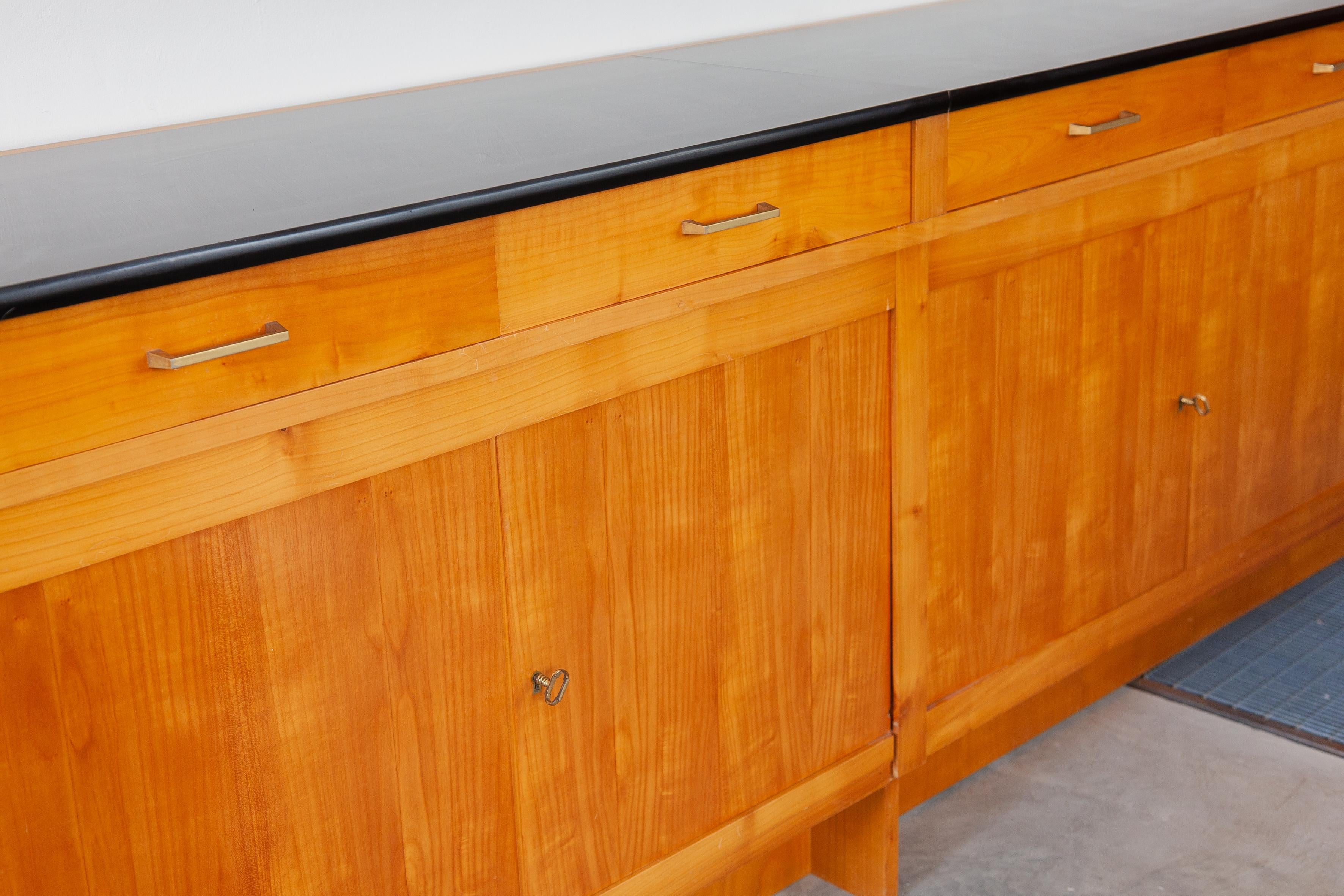 Belgian Large Sideboard in Ash Wood, 1960s For Sale