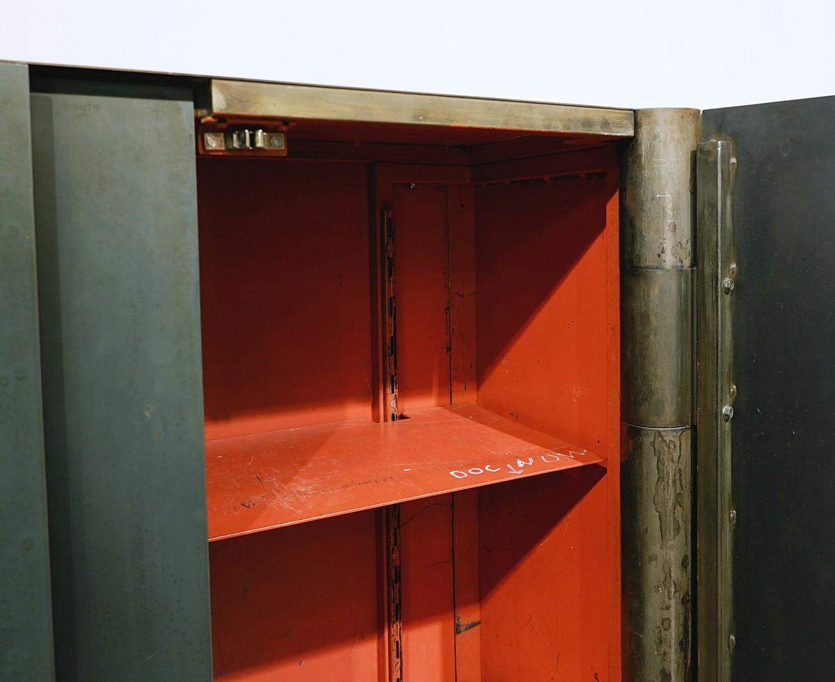 Metal Large Sideboard in Patinated Steel by Designer Franck ROBICHEZ