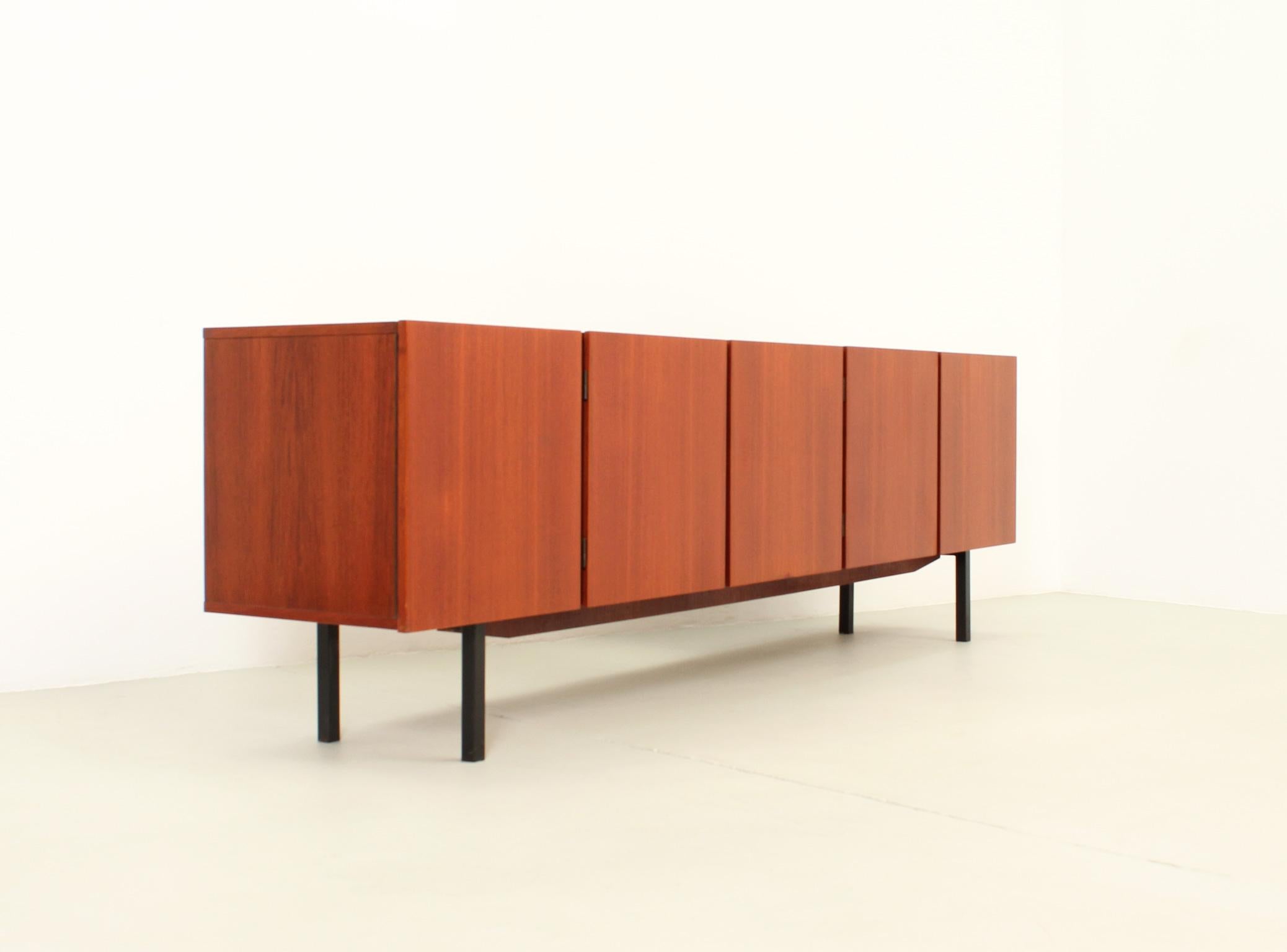 Large Sideboard in Teak Wood from 1960's, Germany For Sale 9