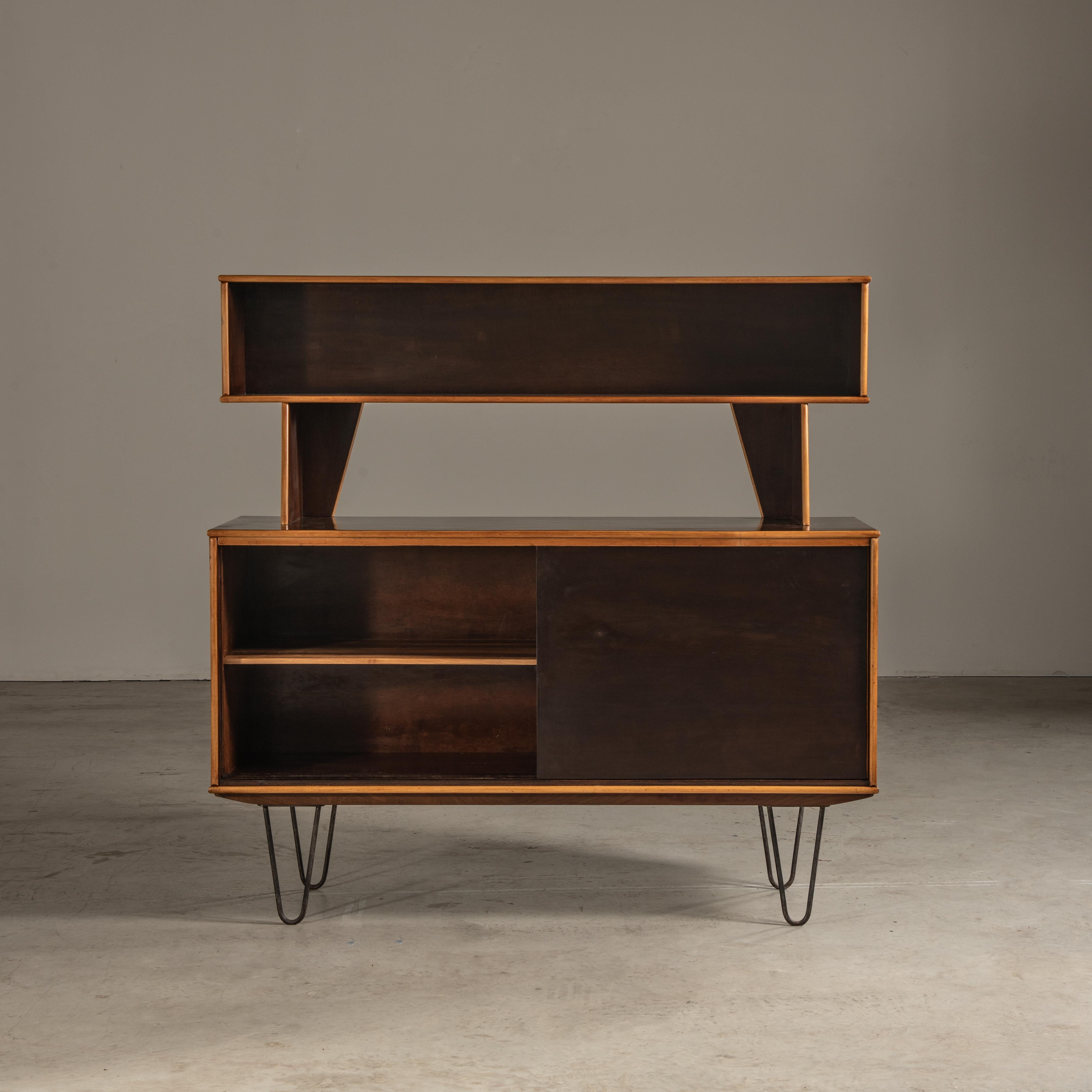 Large Sideboard in Wood and Iron, by Martin Eisler, Mid-Century Brazilian Design In Good Condition In Sao Paulo, SP