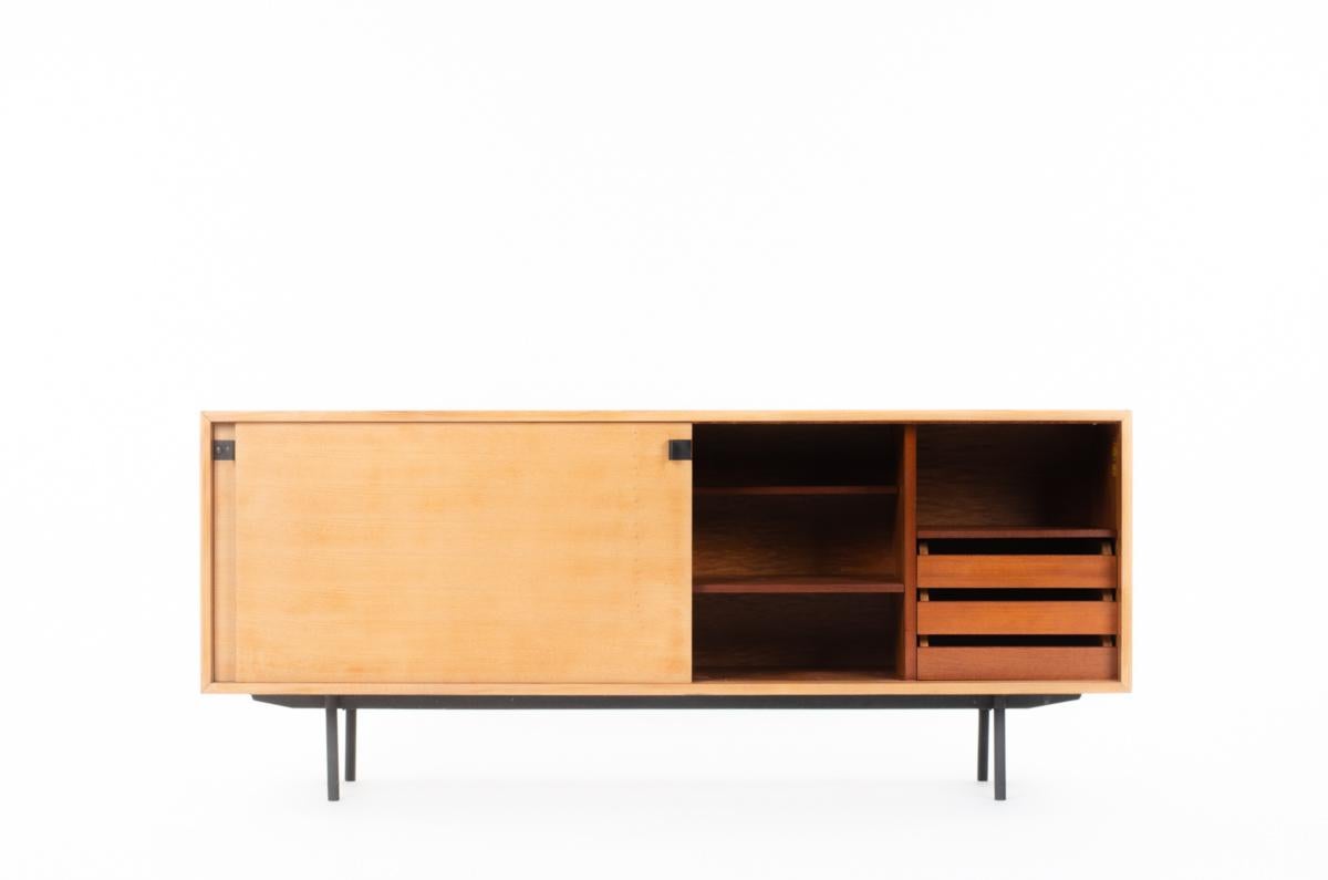 Mid-Century Modern Large Sideboard Model 196 by Alain Richard for Meuble TV, 1950 For Sale