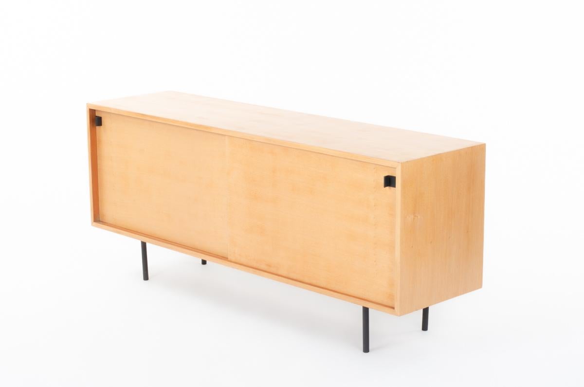 Large Sideboard Model 196 by Alain Richard for Meuble TV, 1950 In Good Condition For Sale In JASSANS-RIOTTIER, FR