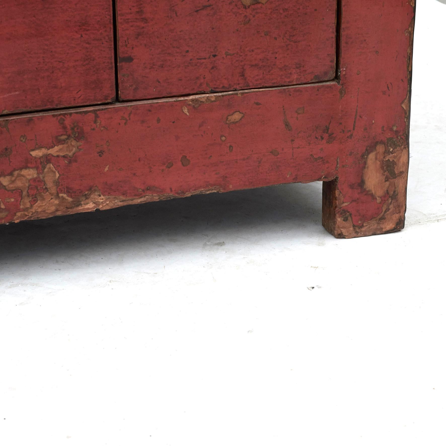 Large Sideboard, Original Red Lacquer 4