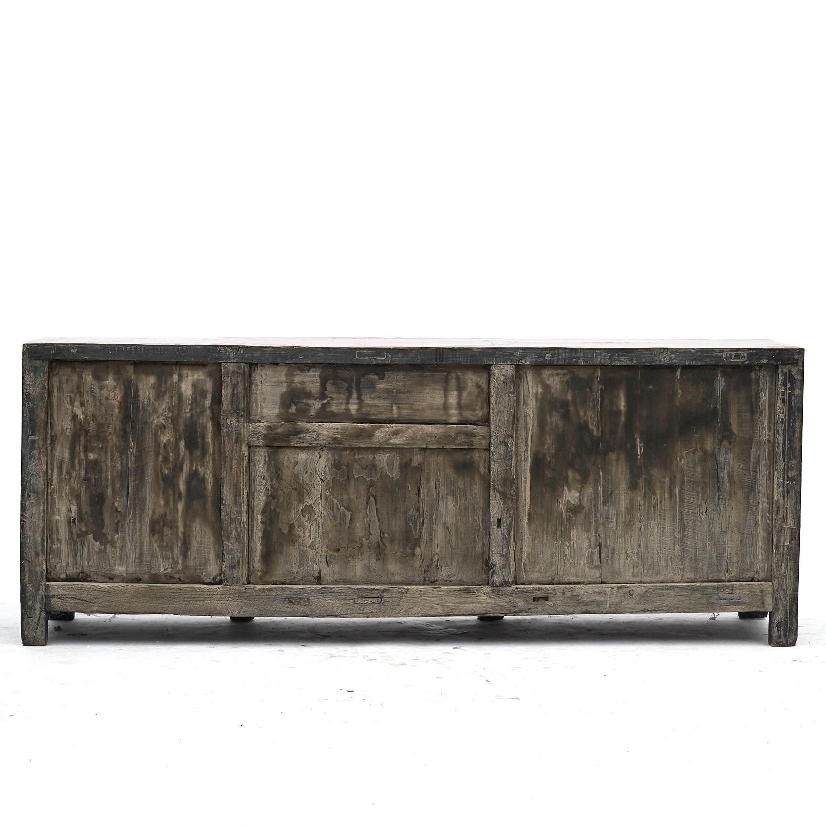 Lacquered Large Sideboard, Original Red Lacquer