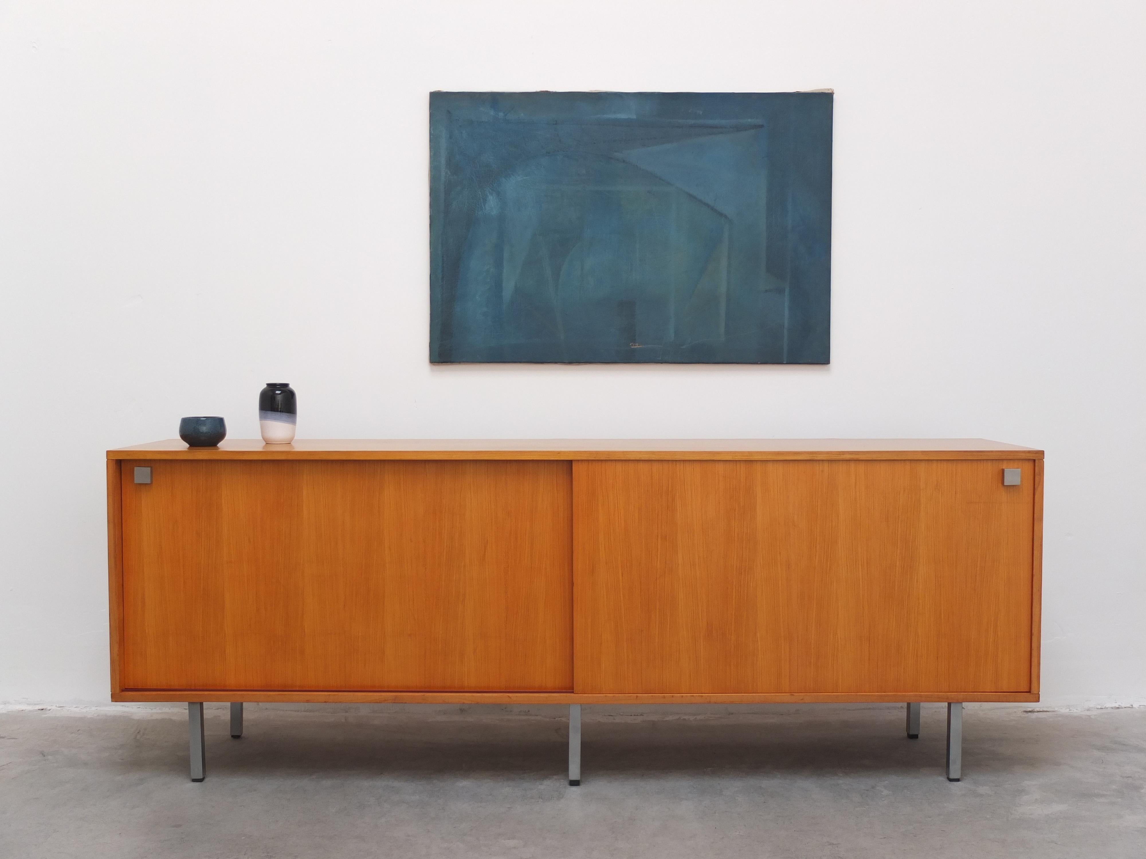 Large Sideboard with Sliding Doors by Alfred Hendrickx for Belform, 1960s For Sale 11