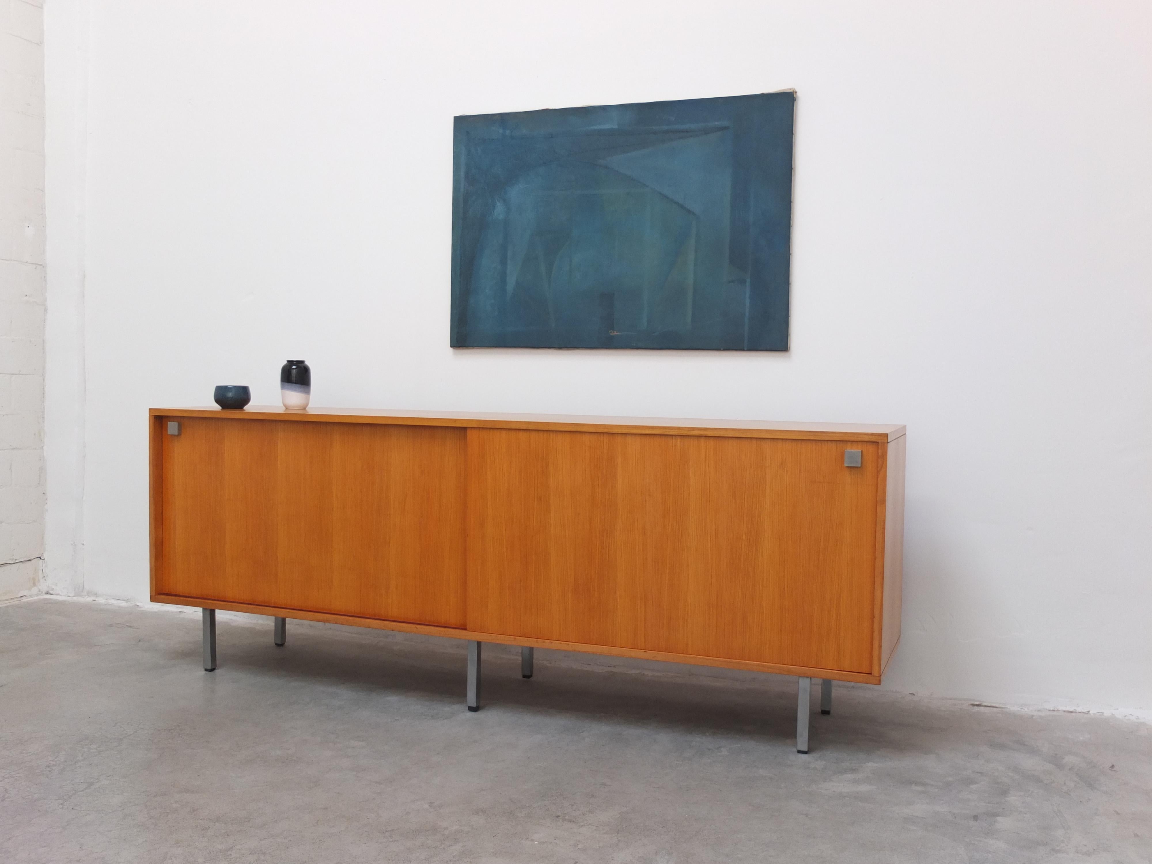 Large Sideboard with Sliding Doors by Alfred Hendrickx for Belform, 1960s For Sale 12