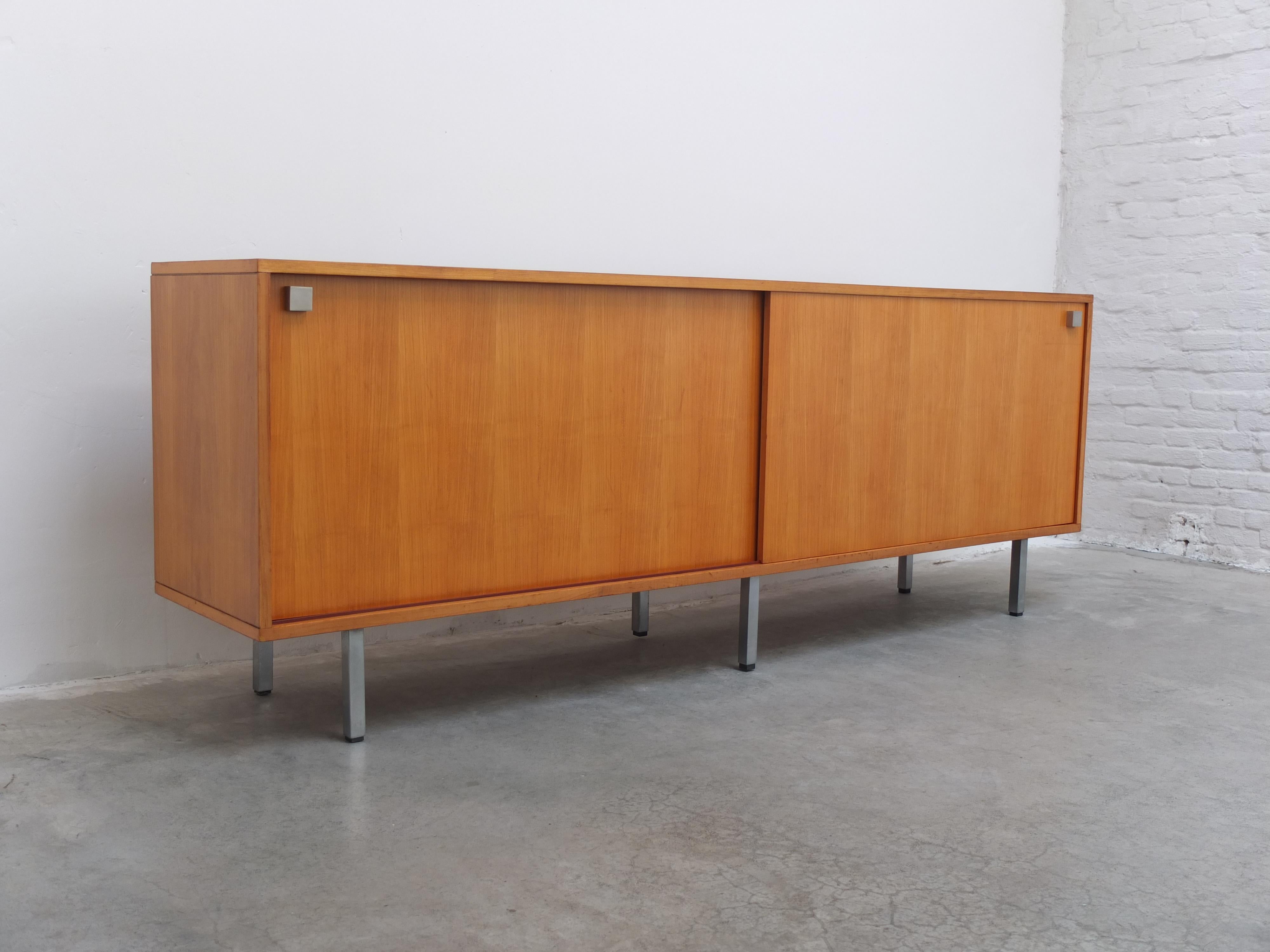 Belgian Large Sideboard with Sliding Doors by Alfred Hendrickx for Belform, 1960s For Sale