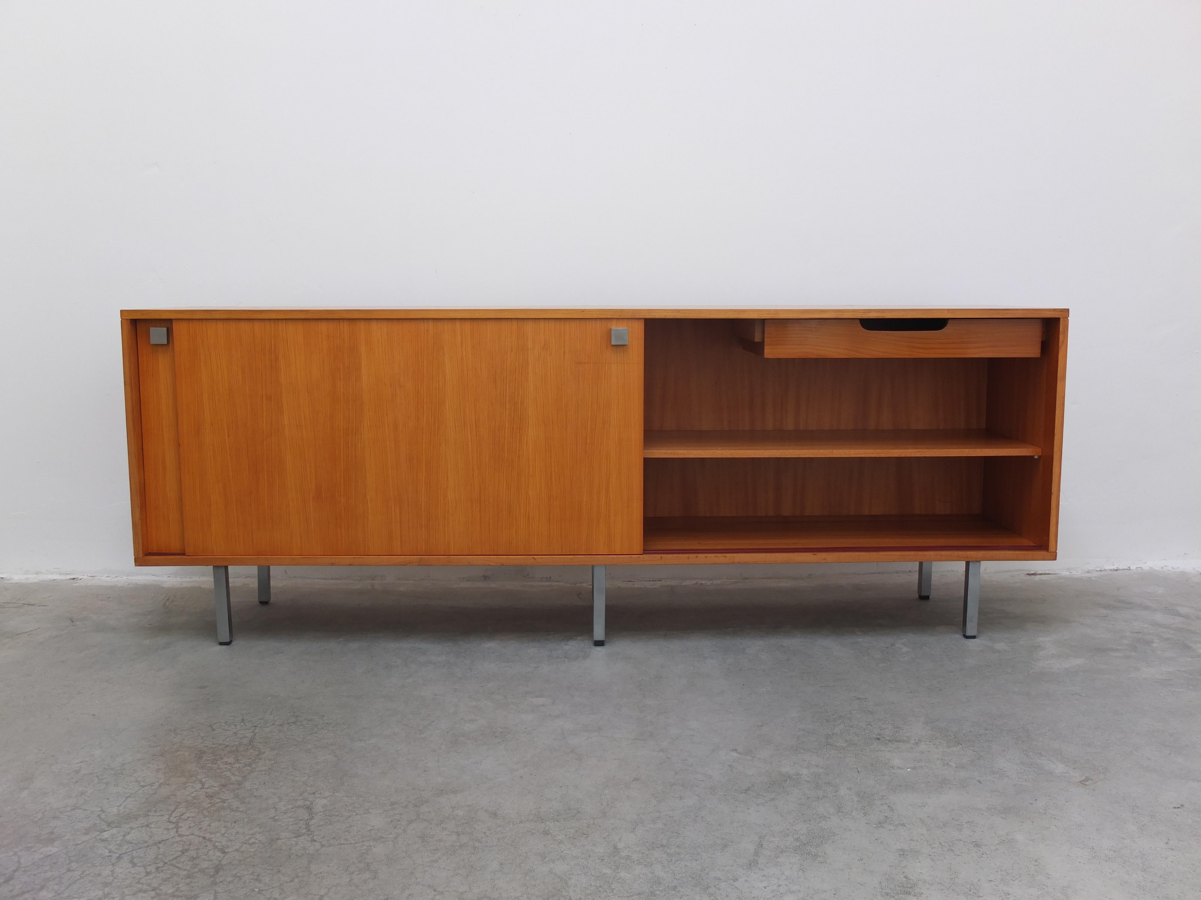 20th Century Large Sideboard with Sliding Doors by Alfred Hendrickx for Belform, 1960s For Sale