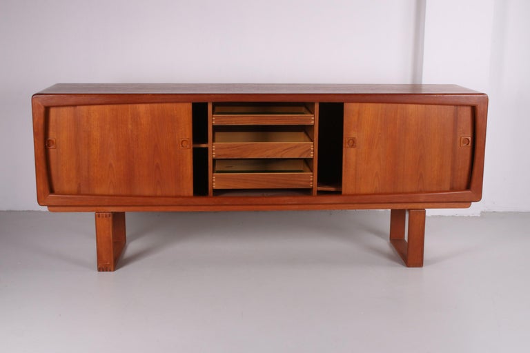 Scandinavian Modern Large Sideboard with Sliding Doors by H.W. Klein For Sale