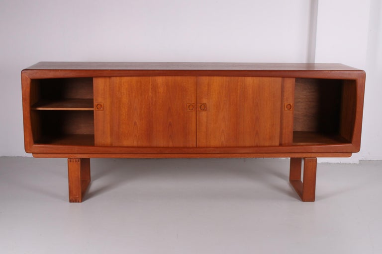 Danish Large Sideboard with Sliding Doors by H.W. Klein For Sale