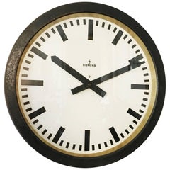 Grande horloge murale industrielle ou de poste d'usine Siemens