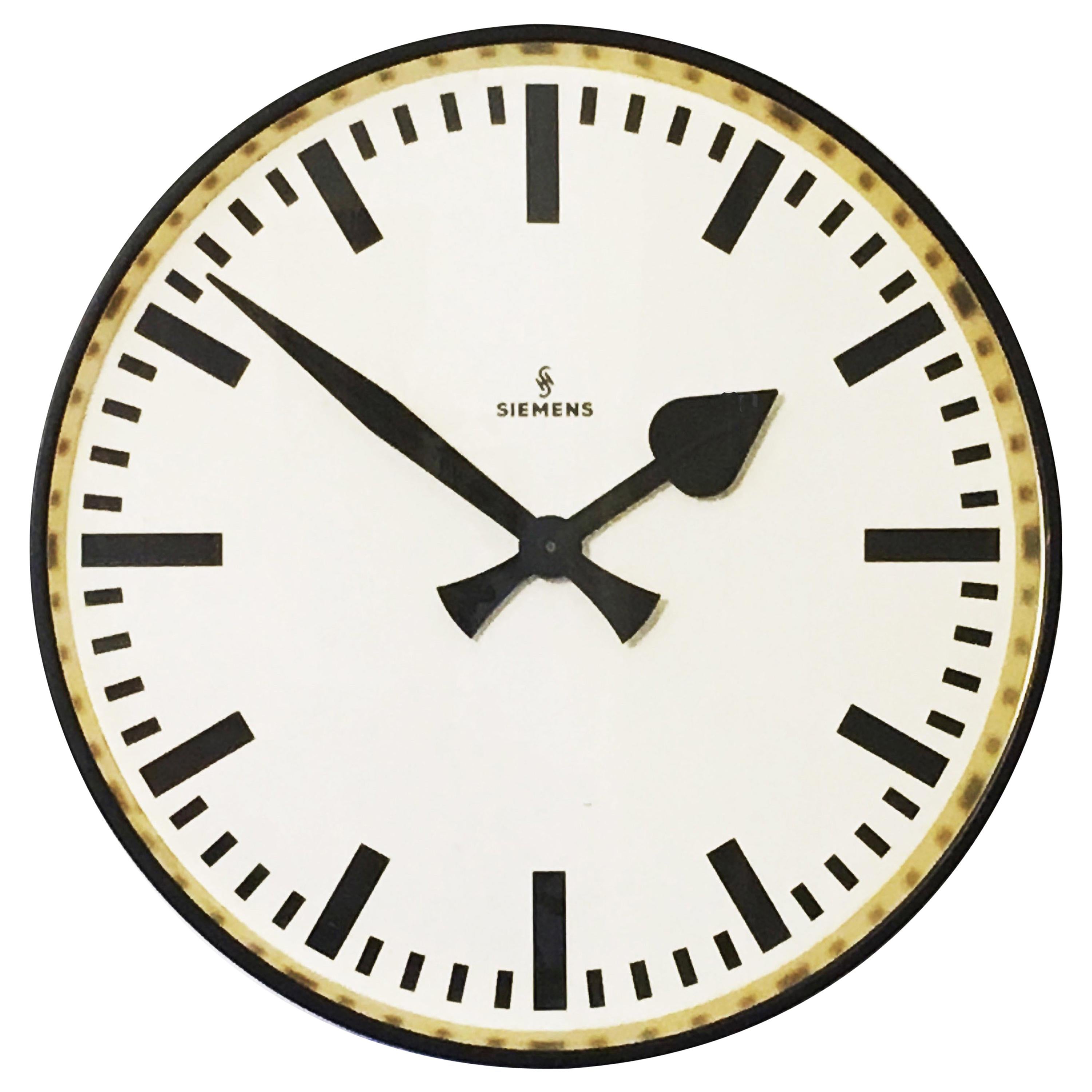 Large Siemens Factory, Station or Workshop Wall Clock