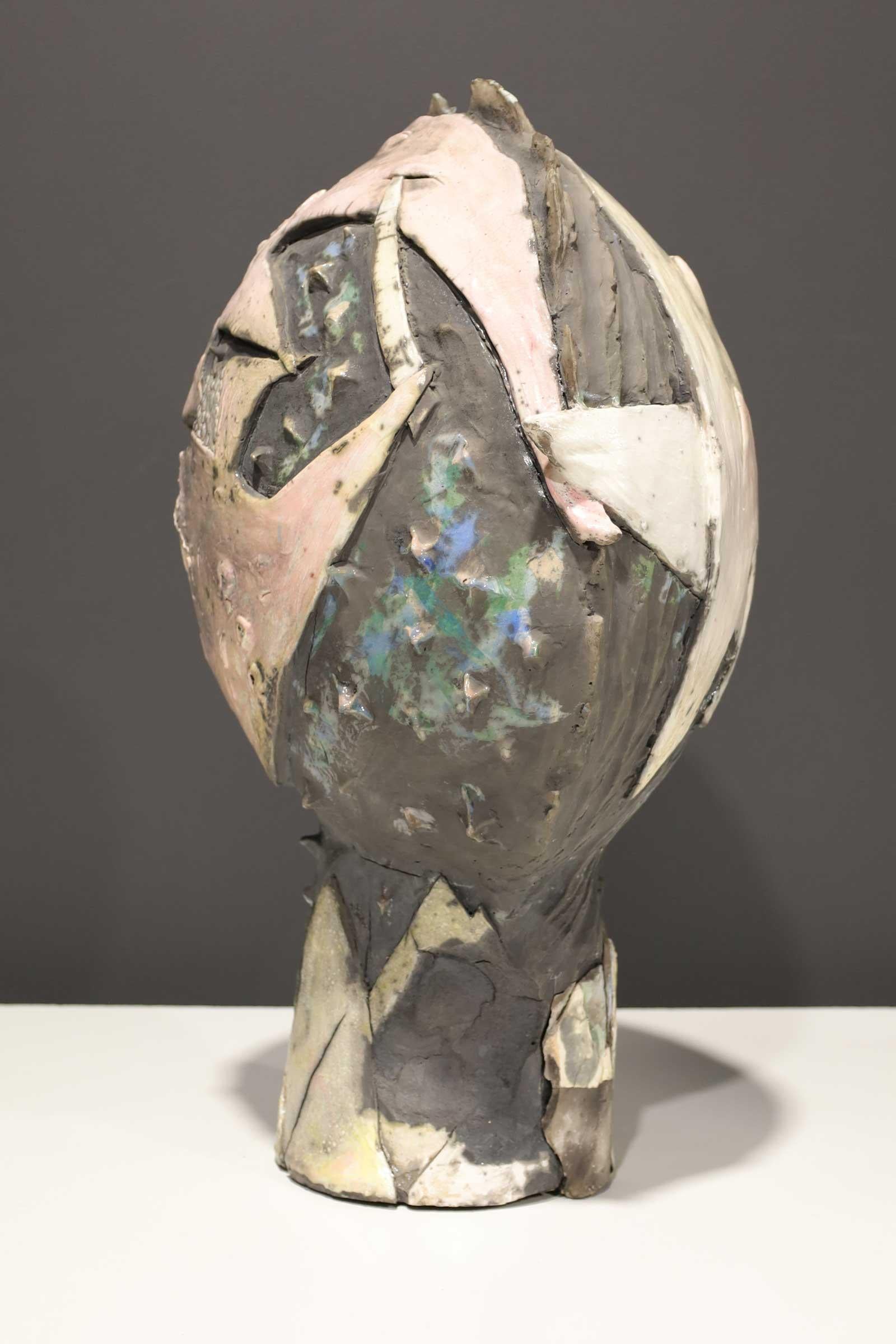 Large Signed Abstract Ceramic Sculpture In Good Condition For Sale In Dallas, TX