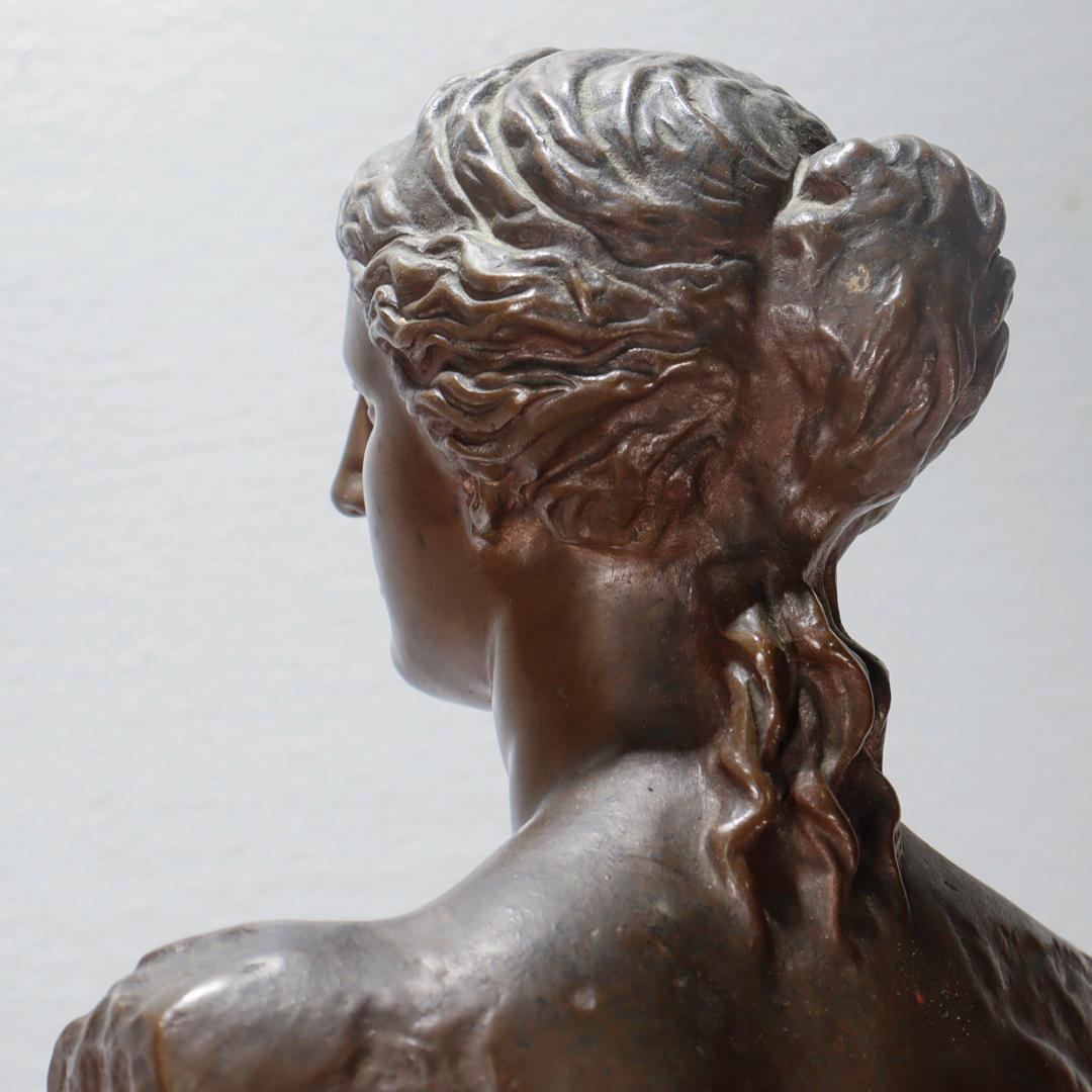 Large Signed Barbedienne Antique French Bronze Sculpture of the Venus de Milo  For Sale 8