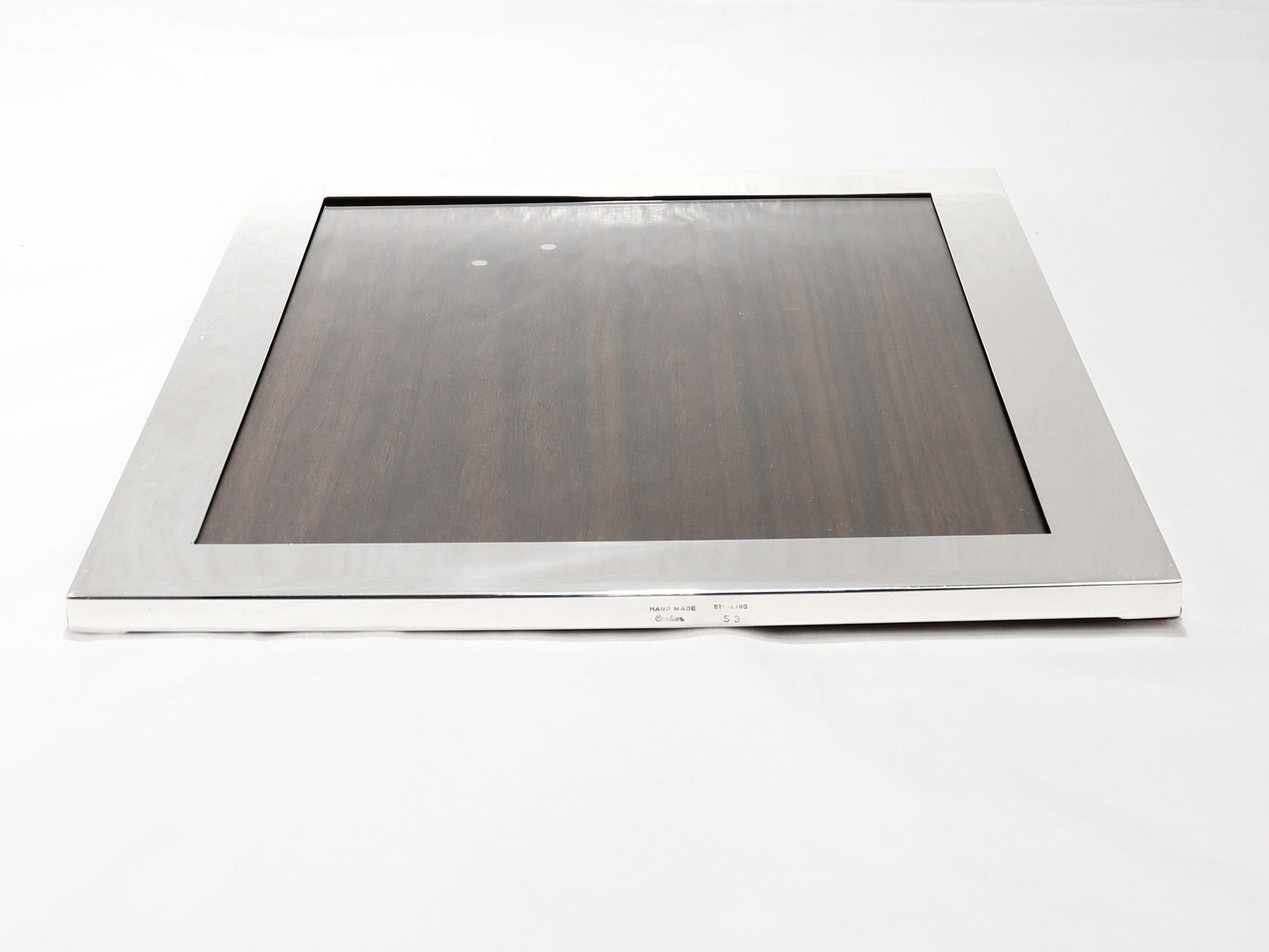 Large Signed Cartier Sterling Silver Mid-Century Photo / Picture Frame For Sale 10