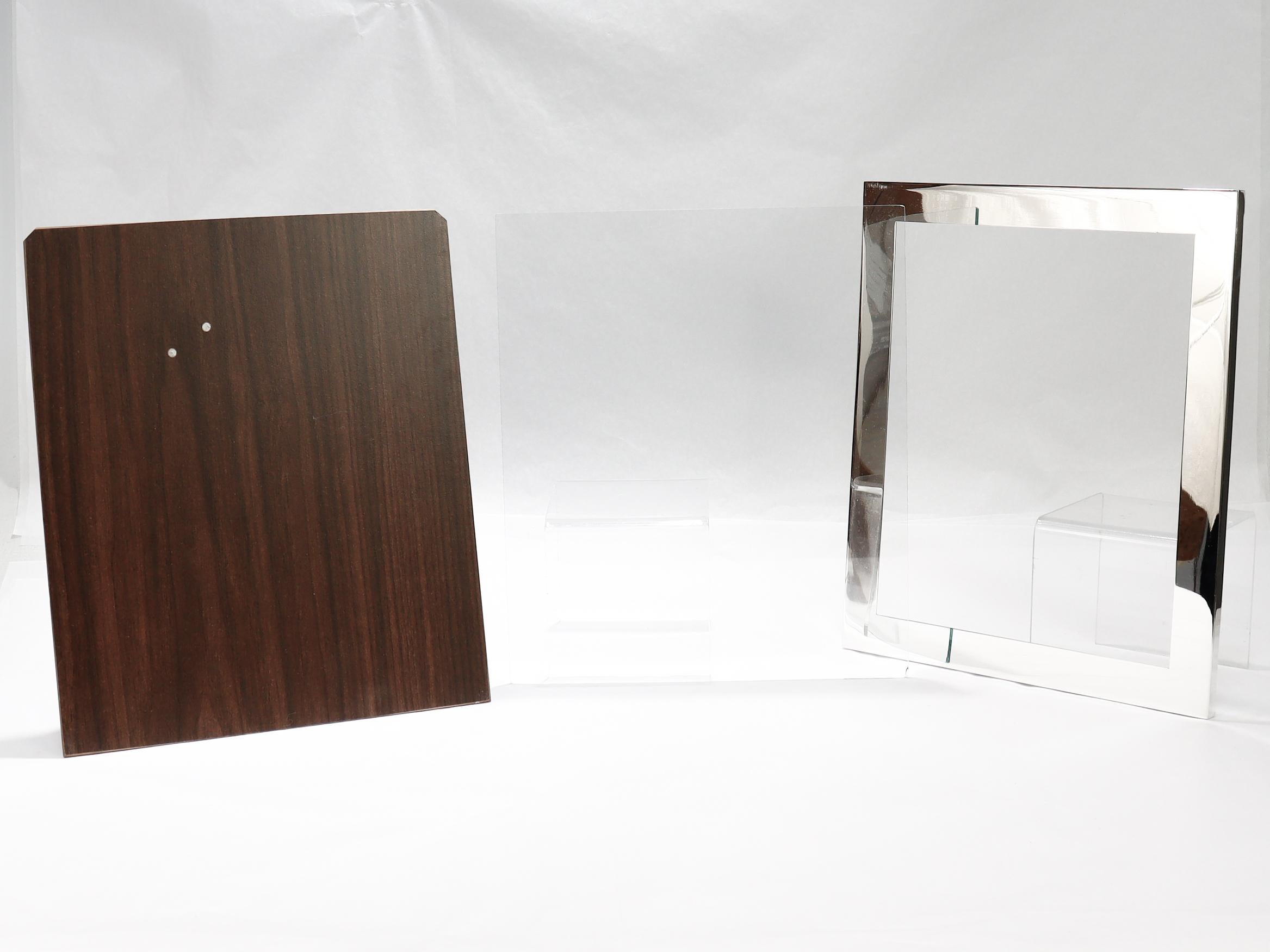 Large Signed Cartier Sterling Silver Mid-Century Photo / Picture Frame For Sale 12