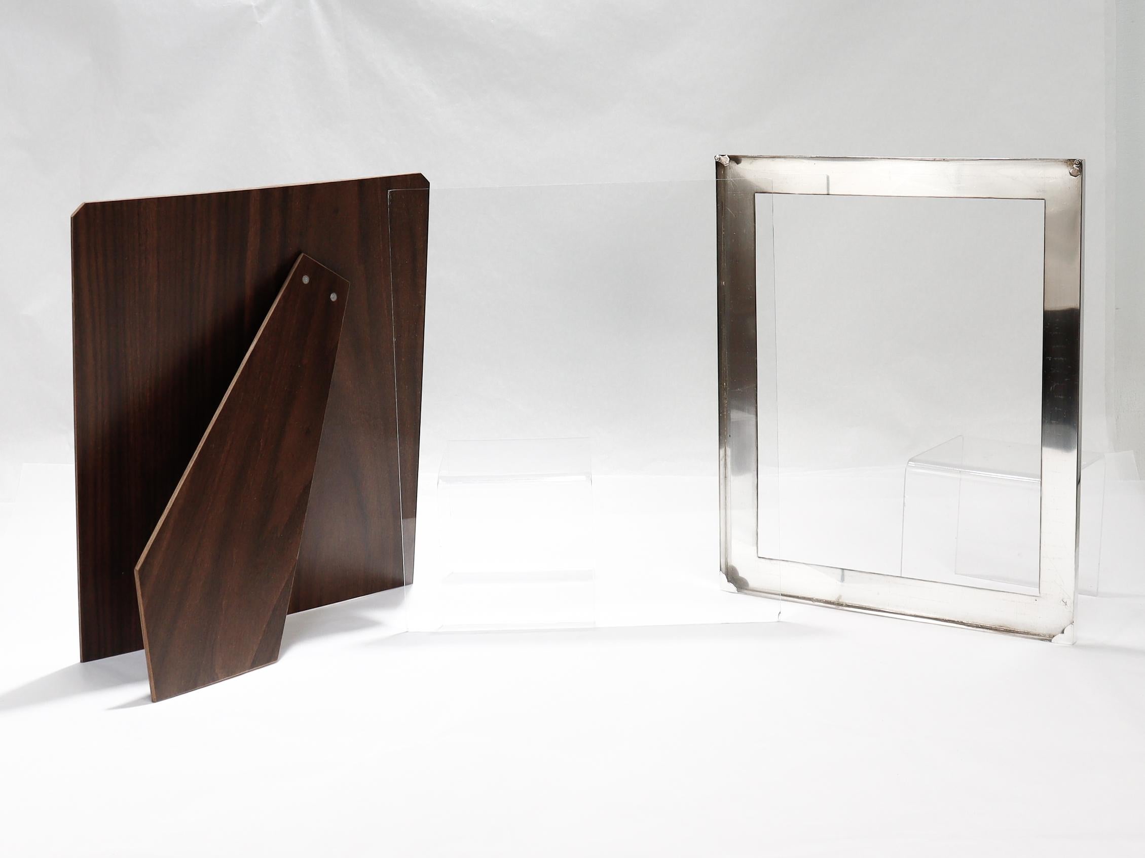 Large Signed Cartier Sterling Silver Mid-Century Photo / Picture Frame For Sale 13