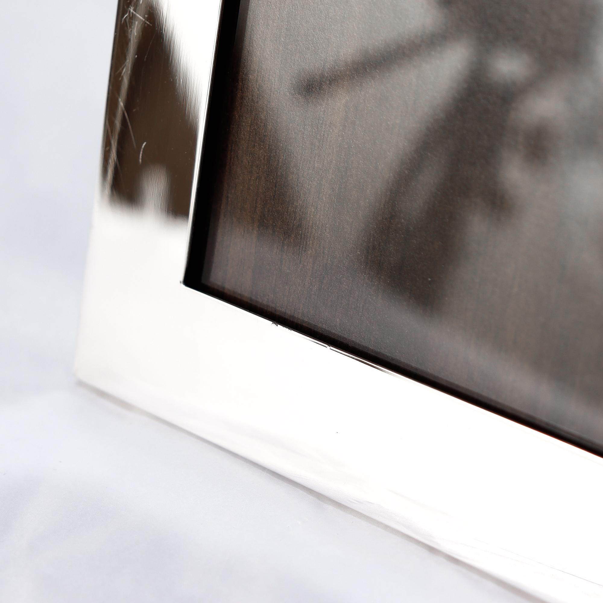 Large Signed Cartier Sterling Silver Mid-Century Photo / Picture Frame For Sale 14