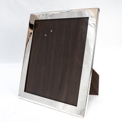 Large Signed Cartier Sterling Silver Mid-Century Photo / Picture Frame