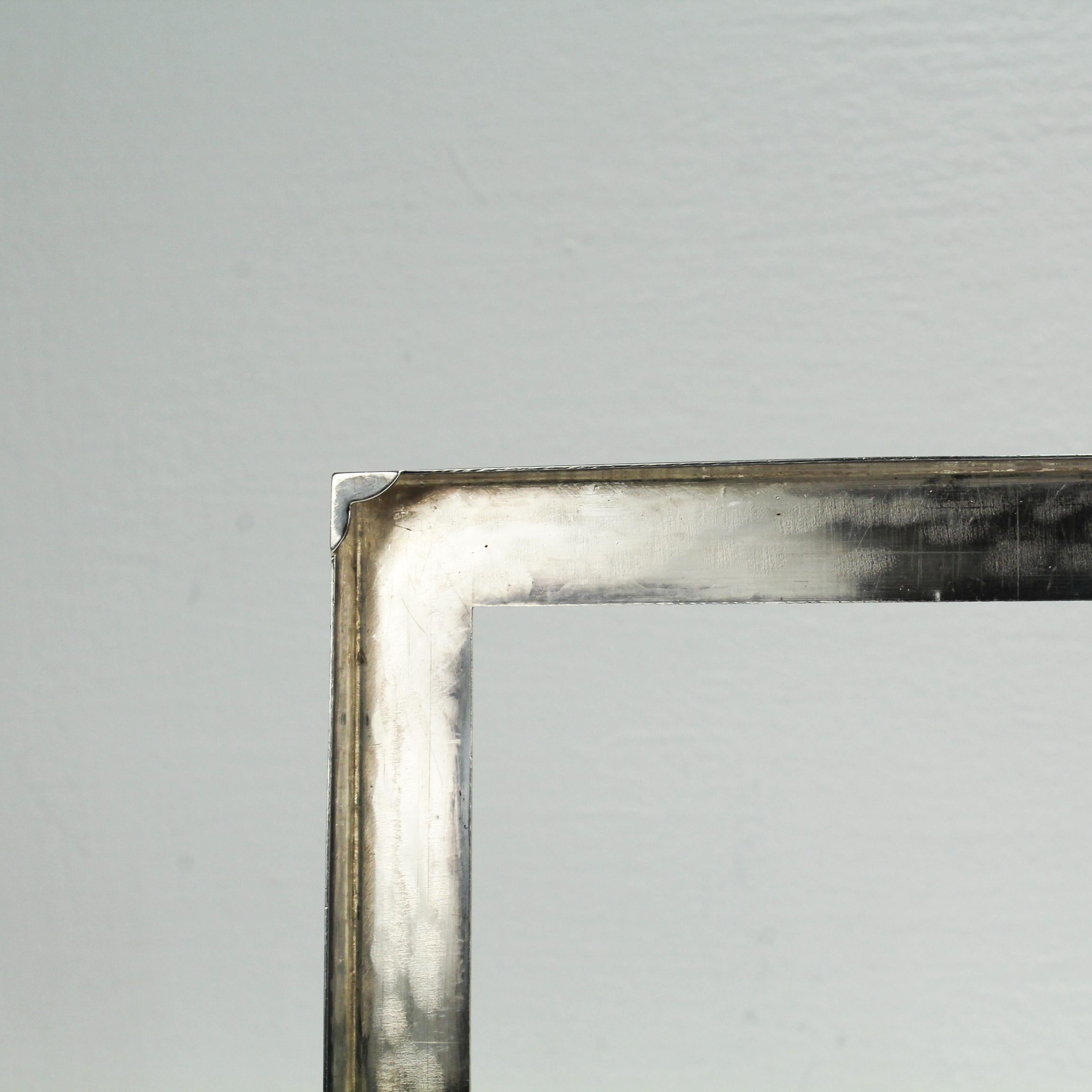 Large Signed Cartier Sterling Silver Mid Century Picture or Photo Frame 8