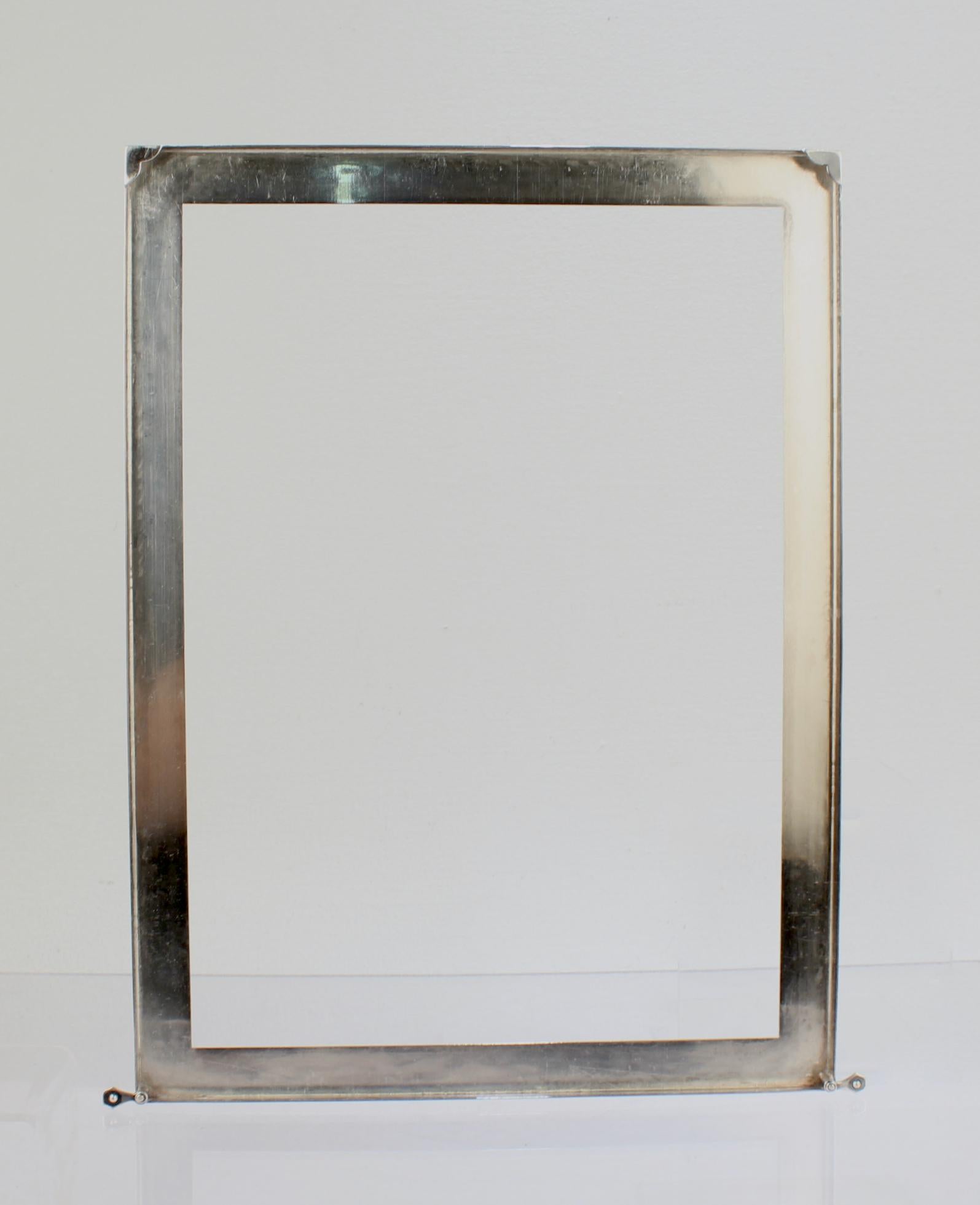 Large Signed Cartier Sterling Silver Picture or Photo Frame with Engraved Cows For Sale 4