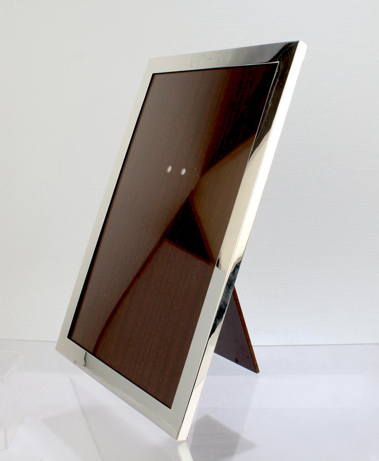 Large Signed Cartier Sterling Silver Picture or Photo Frame