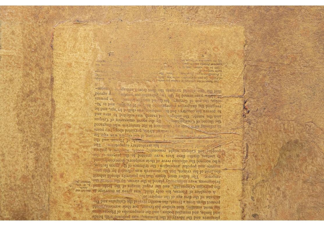 Gran obra contemporánea firmada de técnica mixta sobre tabla, manzanas y alfombras en venta 2