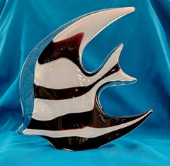 Ten Inch Signed Crystal/Glass Fish Sculpture by Josef Marcolin
