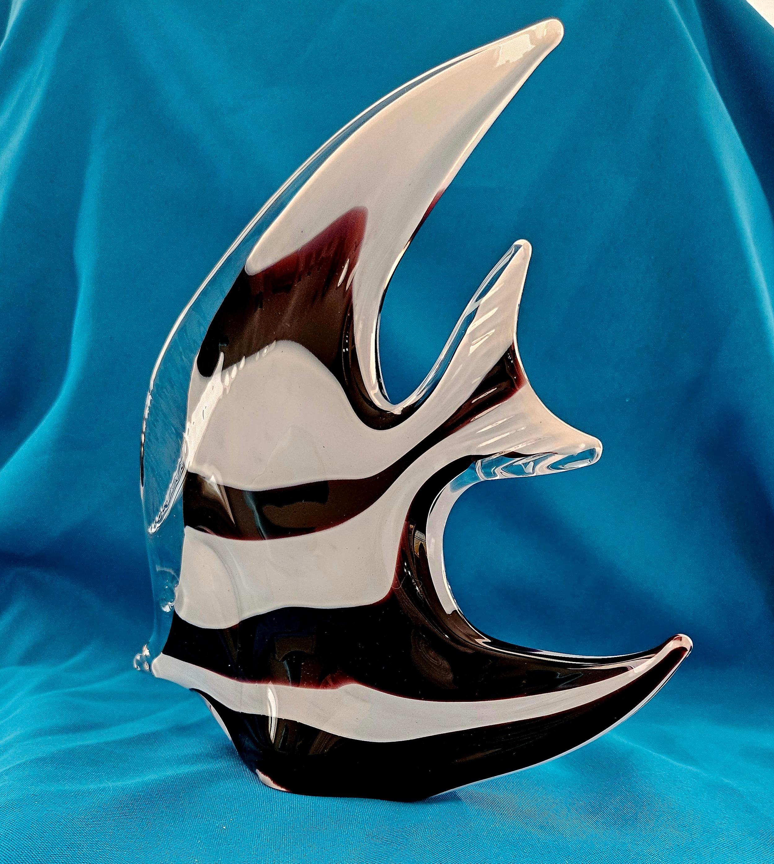 Escultura de pez de cristal/vidrio de diez pulgadas firmada por Josef Marcolin - OFERTA DE CIERRE Sueco en venta
