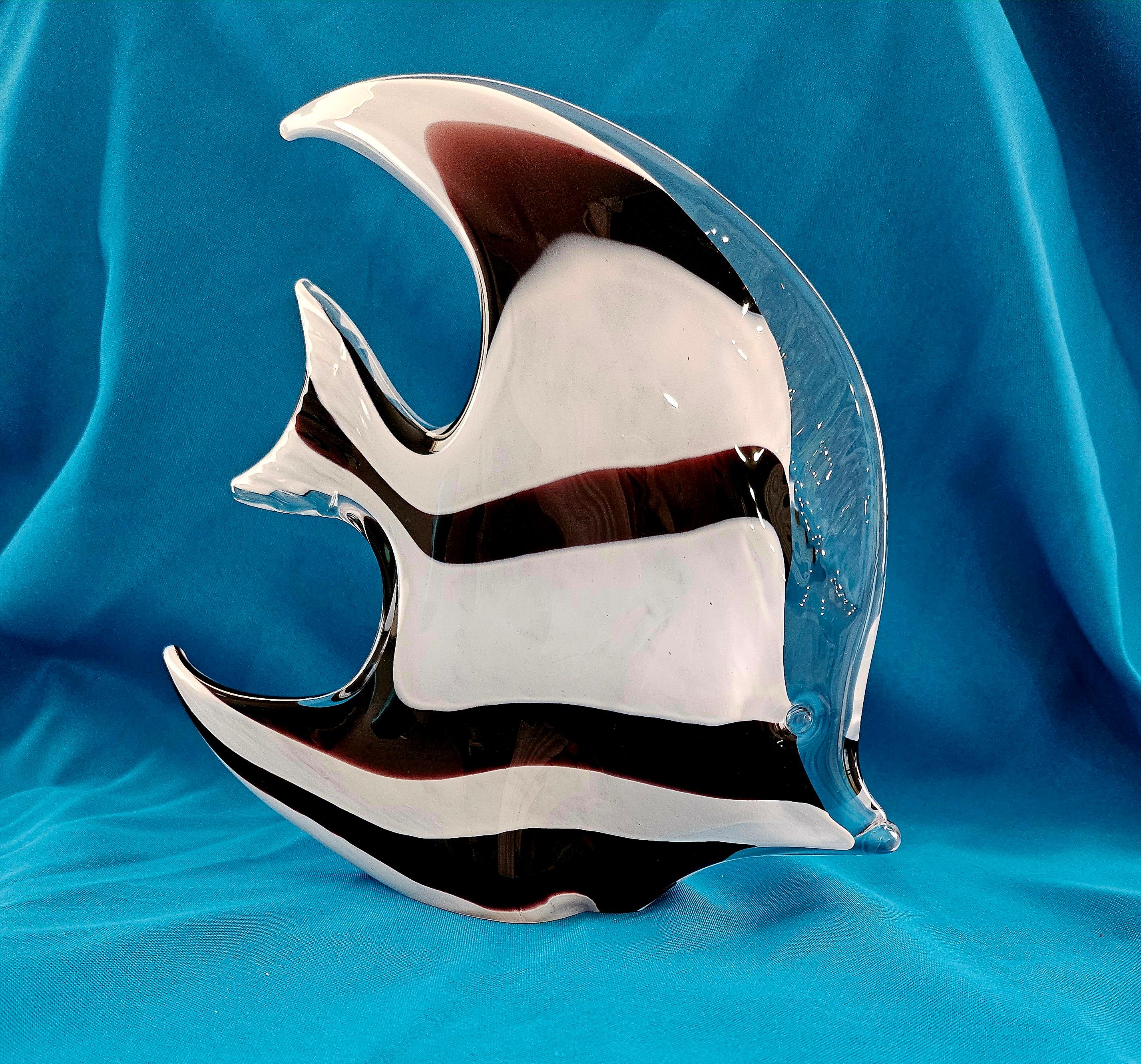 Escultura de pez de cristal/vidrio de diez pulgadas firmada por Josef Marcolin - OFERTA DE CIERRE siglo XX en venta