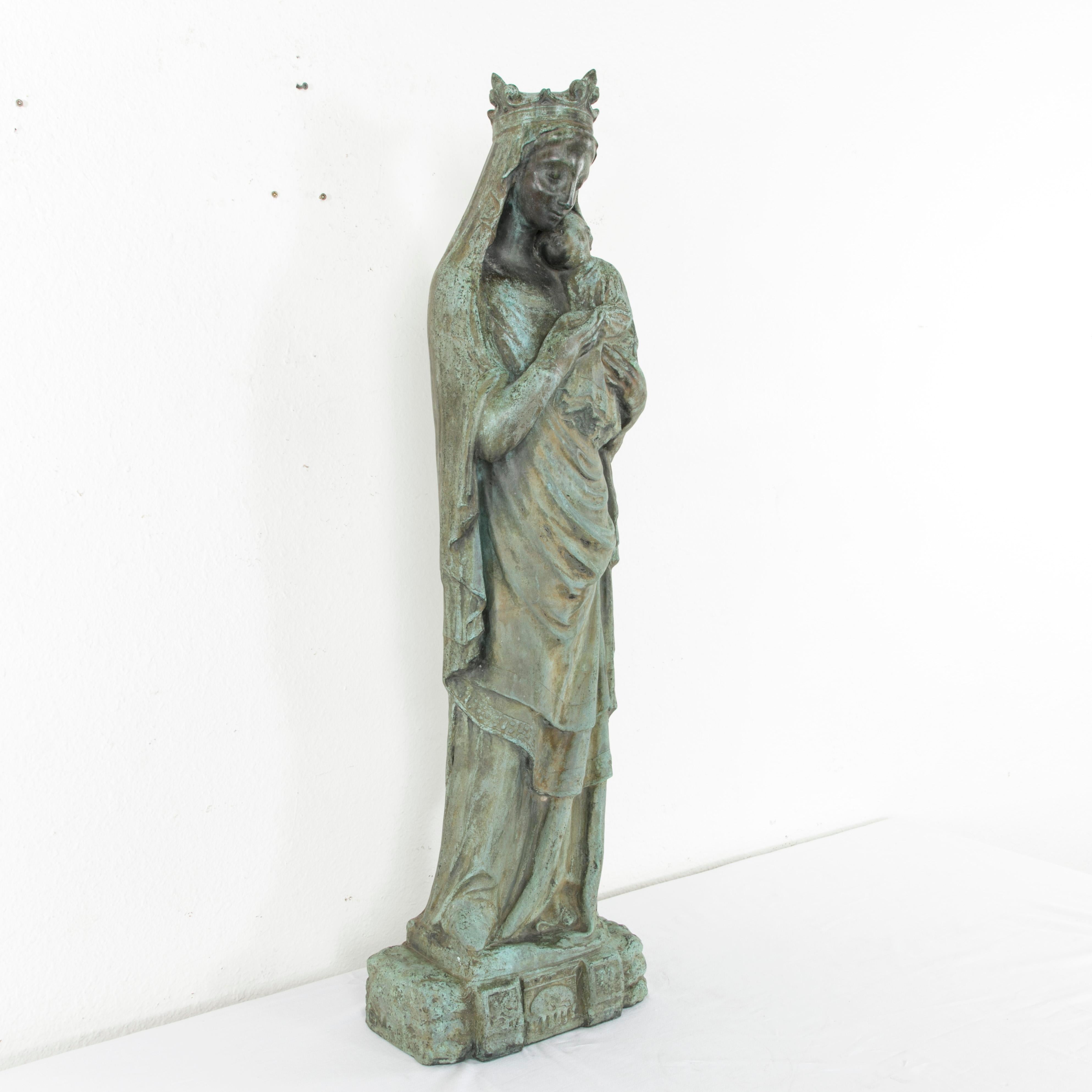 bronze madonna sculpture