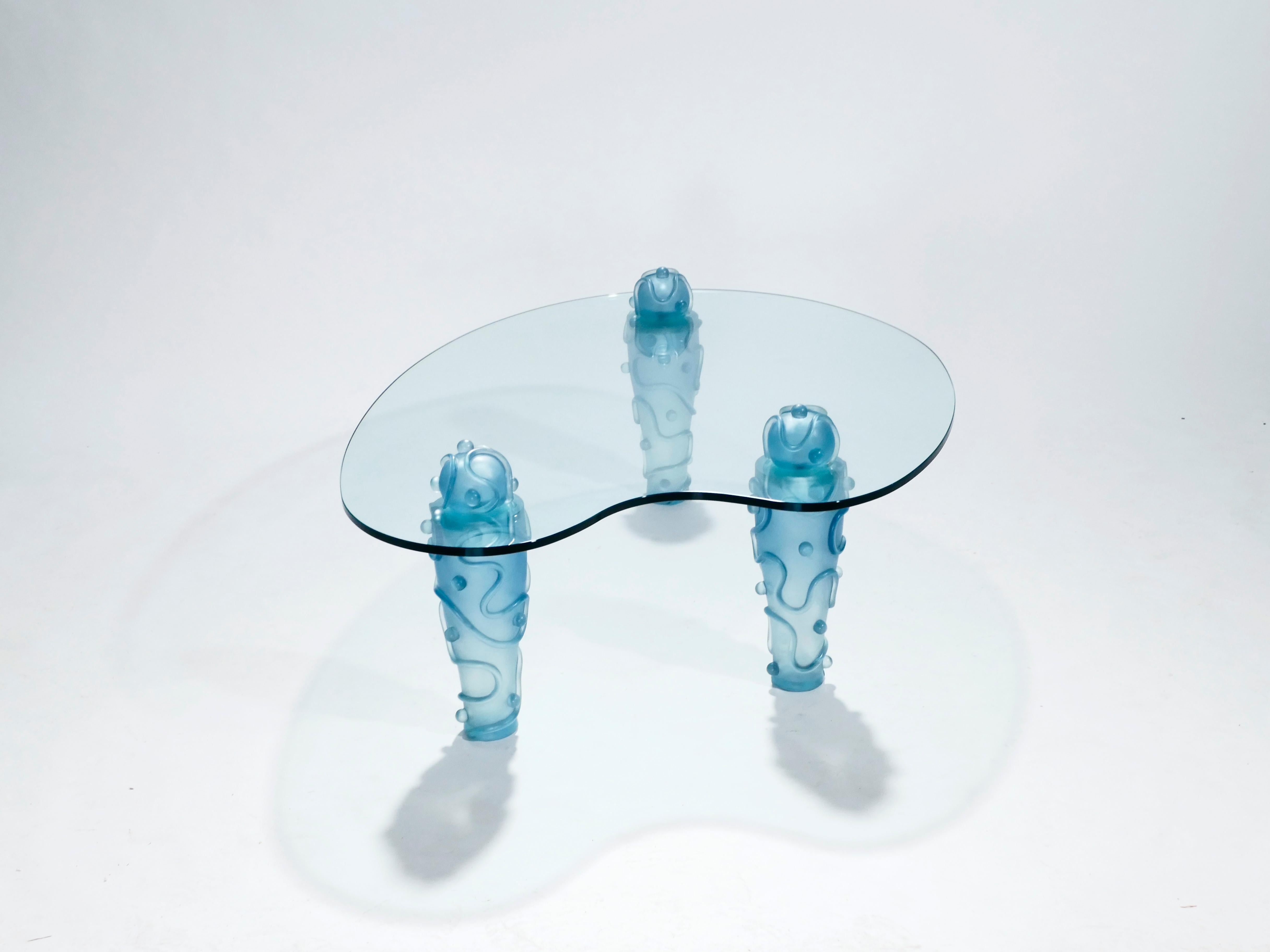 Large Signed Glass Coffee Table by Garouste & Bonetti, 1990s 3