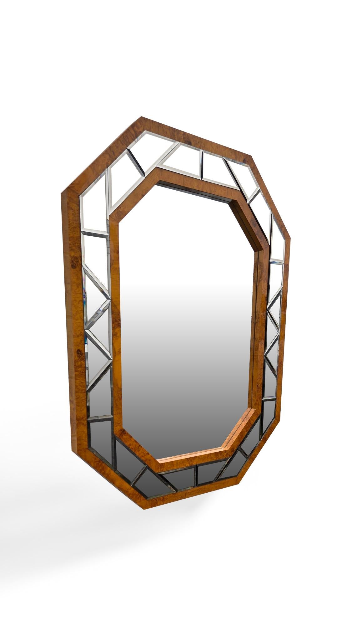 Grand miroir en broussin signé Greg Copeland en vente 1