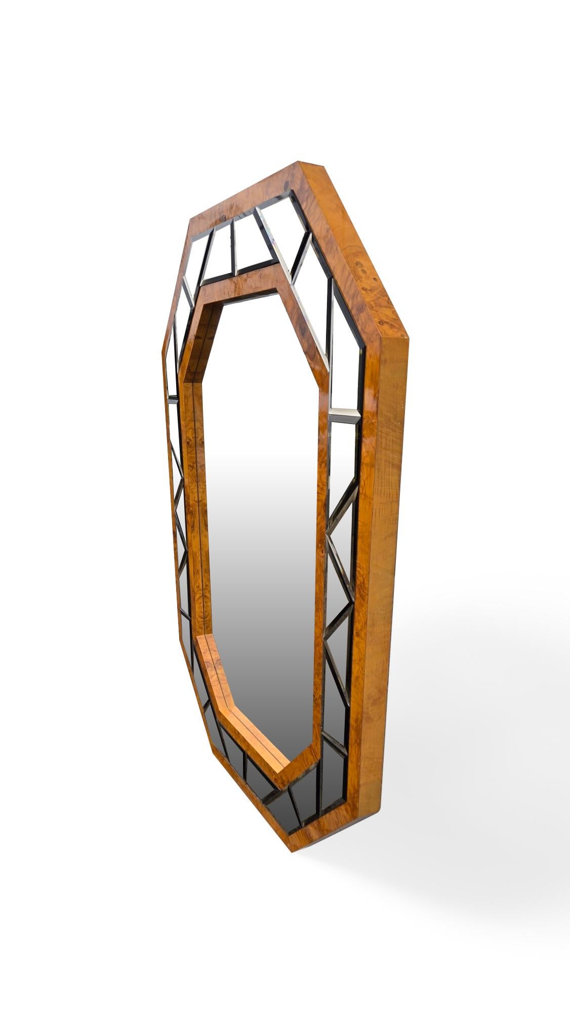 Grand miroir en broussin signé Greg Copeland en vente 2
