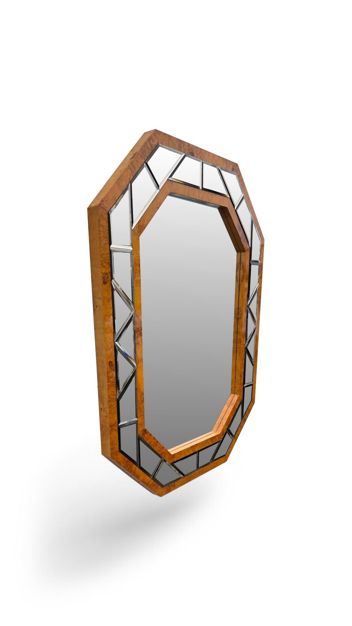 Grand miroir en broussin signé Greg Copeland en vente 3